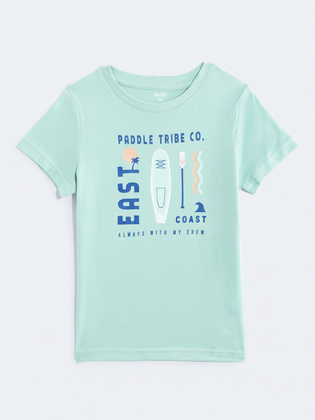 KIABI Boys Typography Printed Round Neck Cotton T-shirt-picture-33