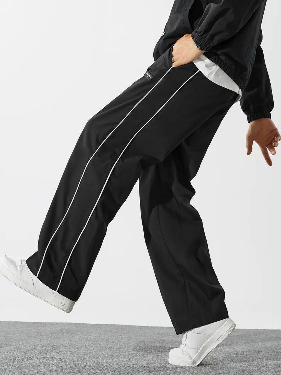 COMBRAIDED Men Mid Rise Relaxed Fit Track Pants-image-34
