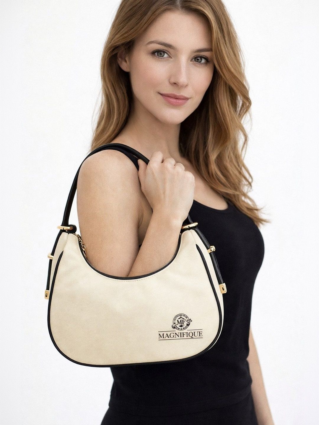 CANDY BAGS PU Half Moon Shoulder Bag with Quilted-picture-35