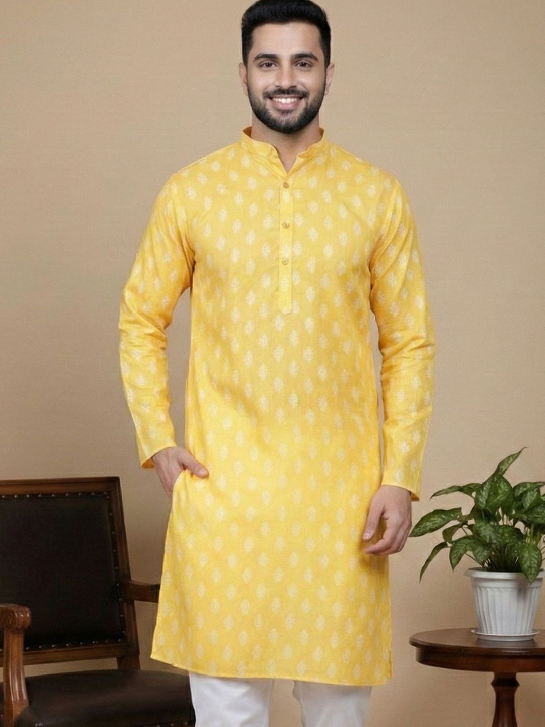 Jompers Men Floral Printed Kurta-picture-32