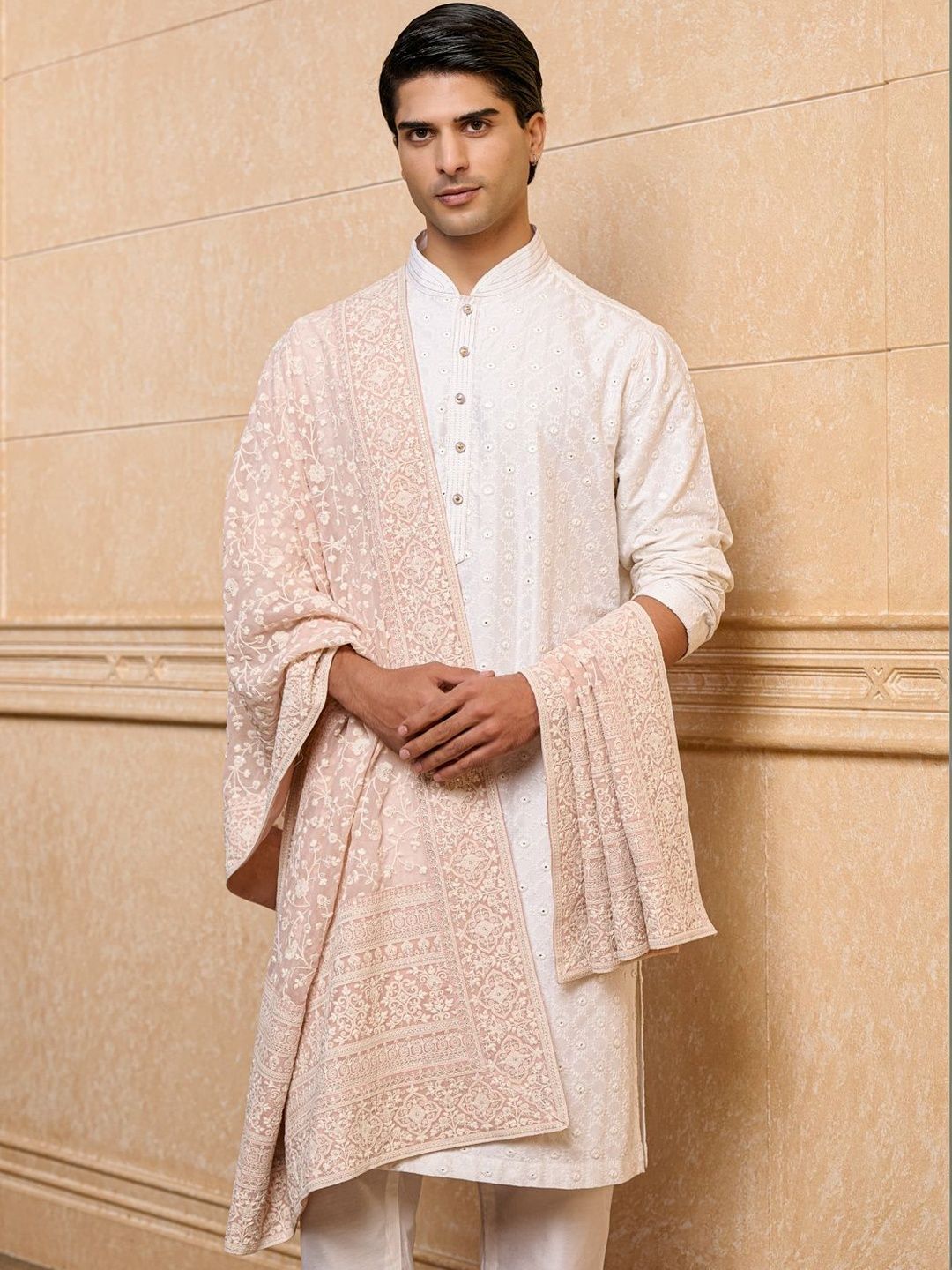 Tasva Men Embroidered Stole-picture-30