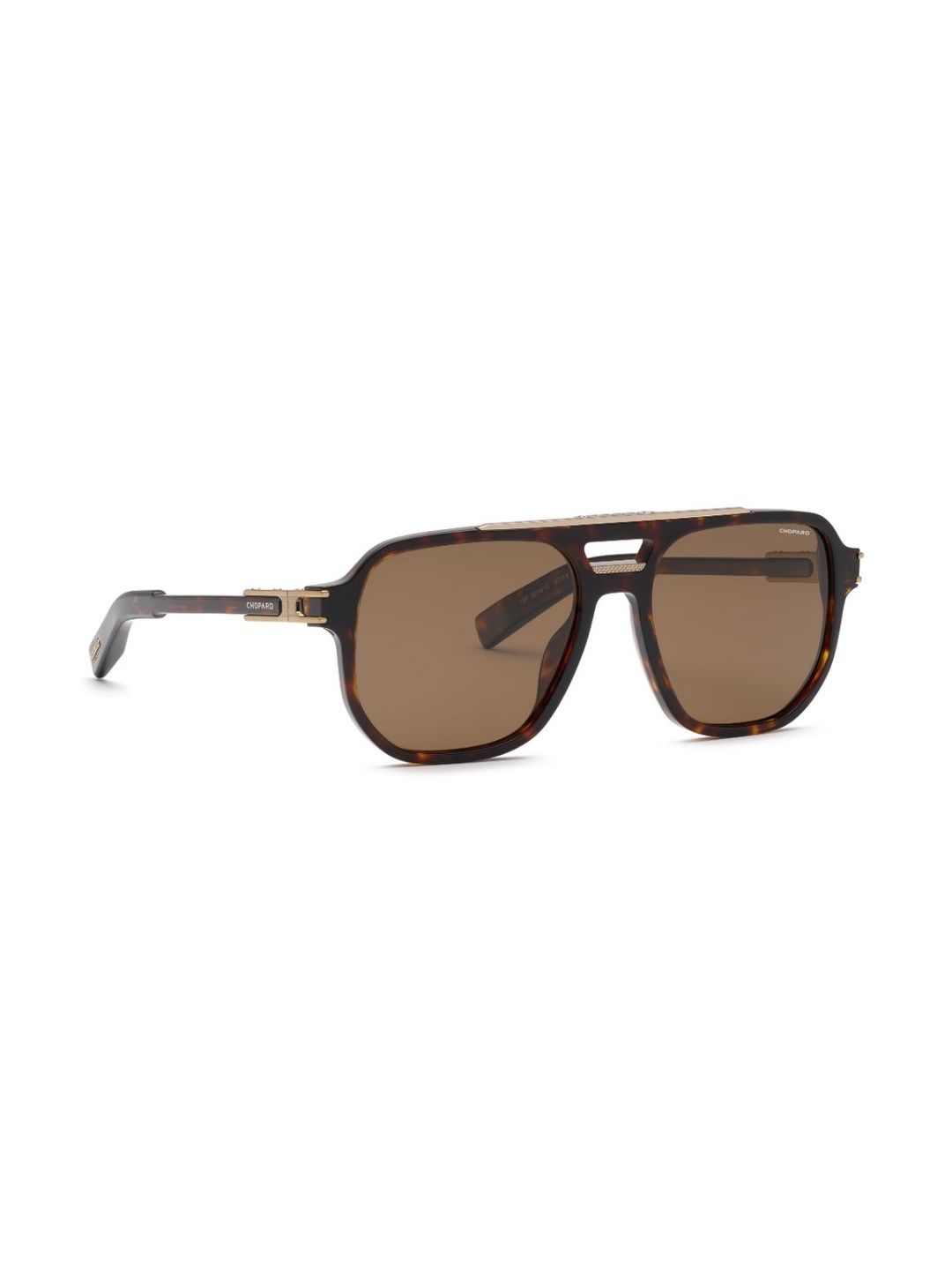 Chopard Men Brown Lens & Brown Square Sunglasses with-picture-36
