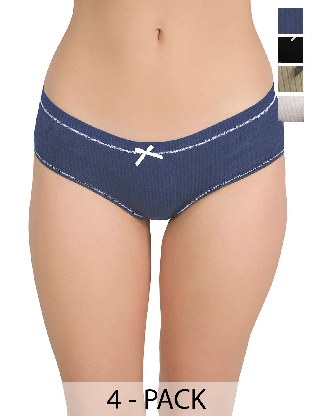 Moda Rapido Pack Of 4 Cotton Briefs-image-13