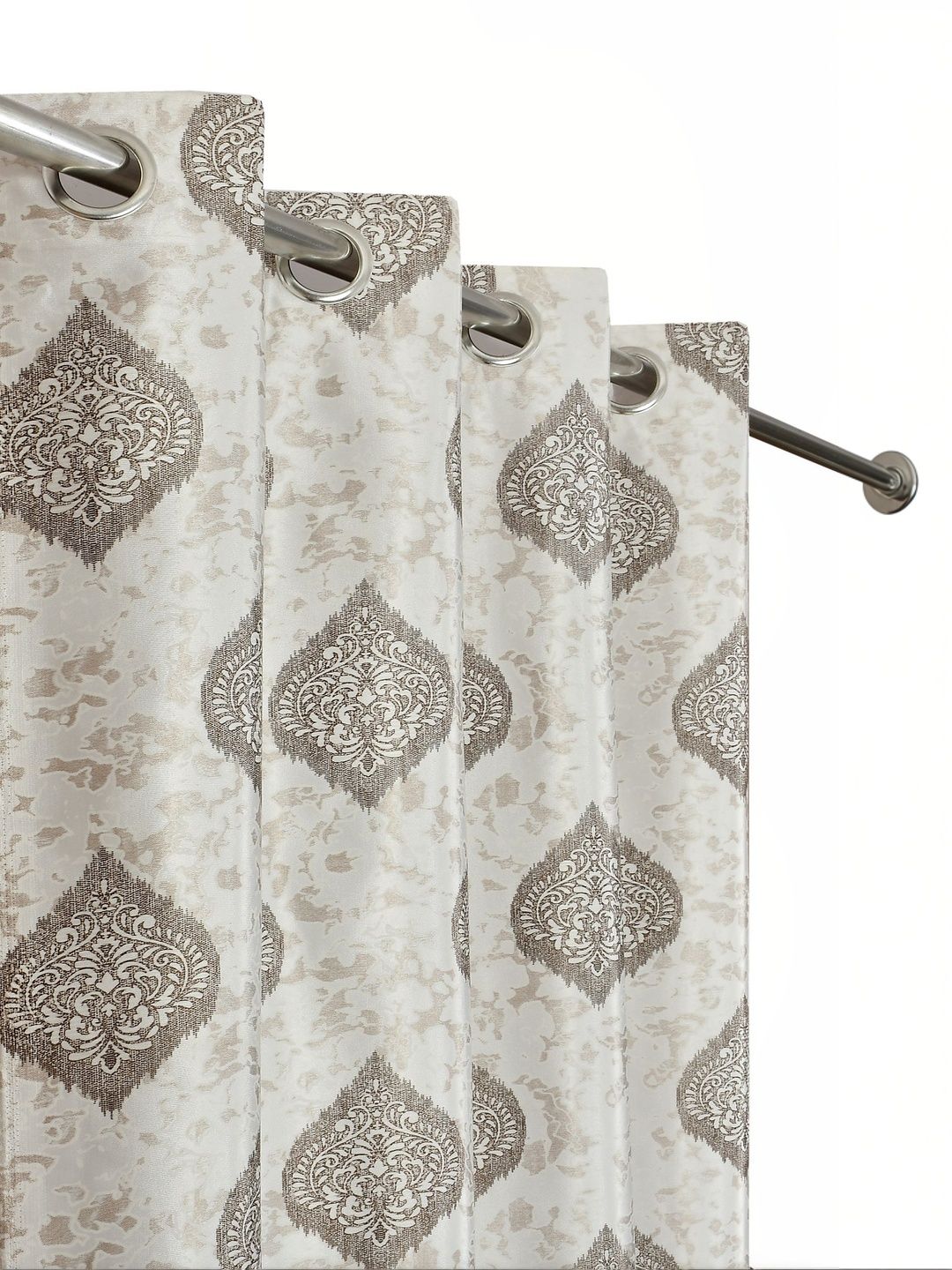 GEET CREATIONS Brown Set of 2 Ethnic Motifs Sheer Long Door Curtain-picture-35