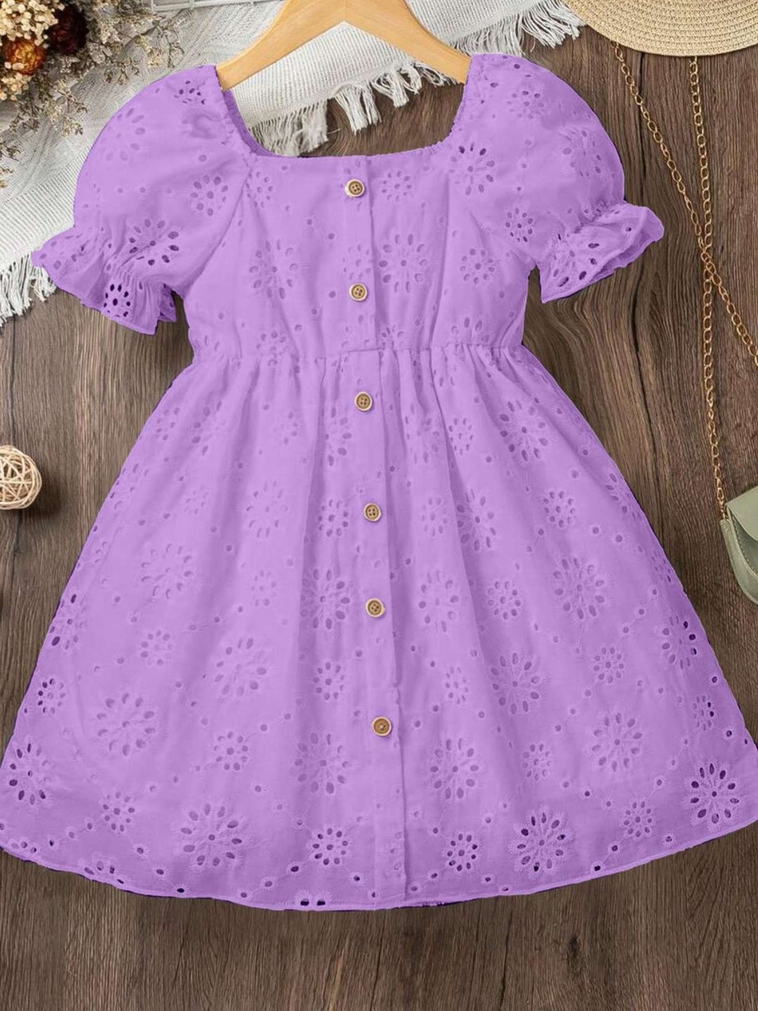 MENSBIT Puff Sleeve Fit & Flare Dress-picture-13