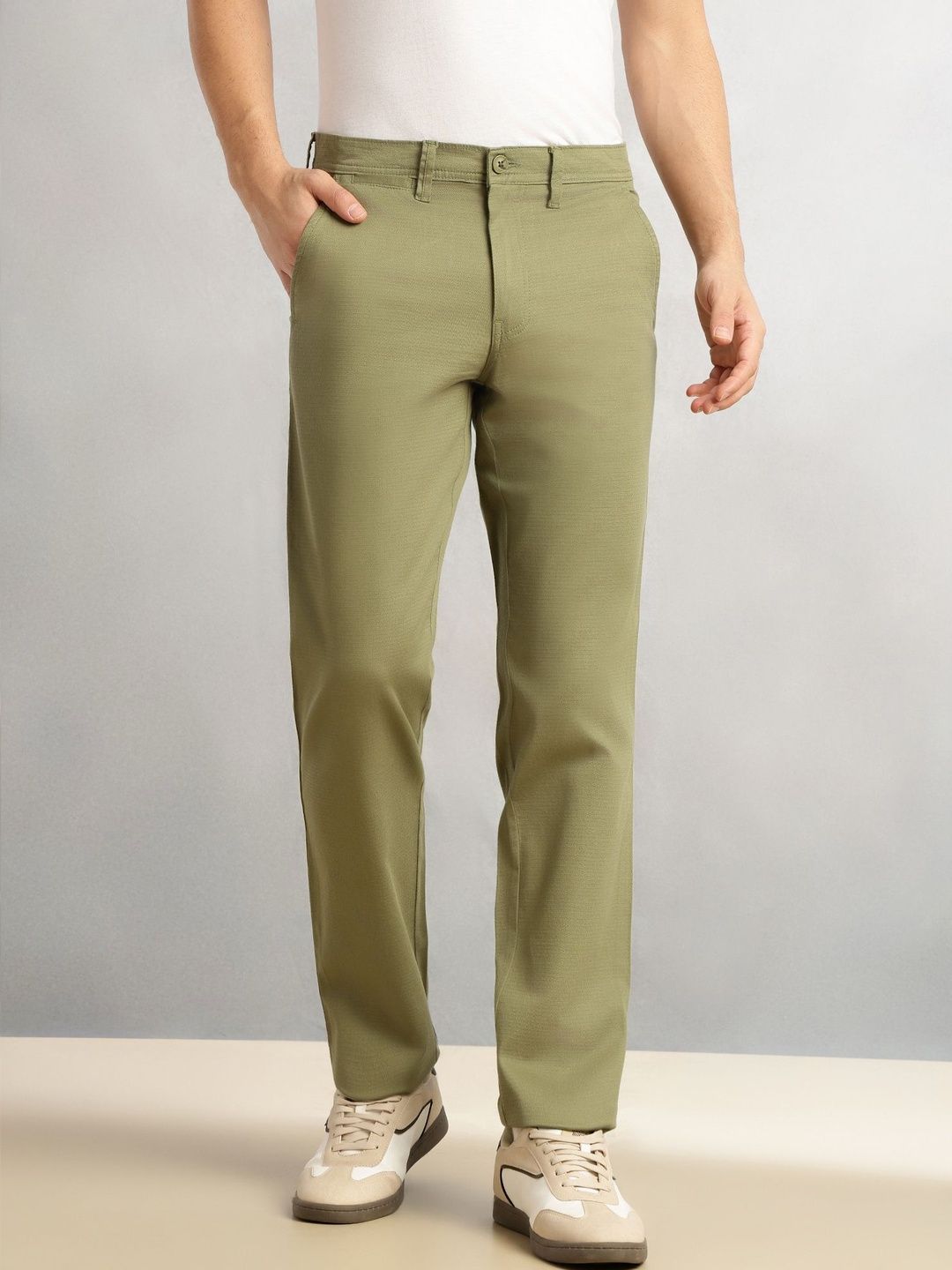 Thomas Scott Men Flat-Front Cotton Trousers-picture-37