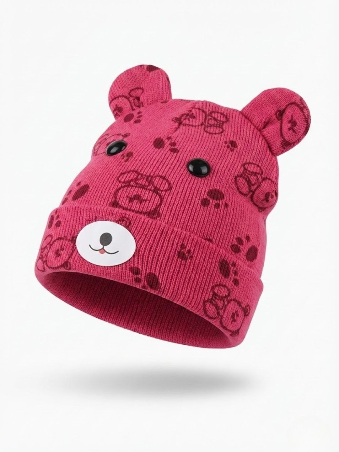 Cdeck Unisex Kids Printed Woollen Beanie-picture-20