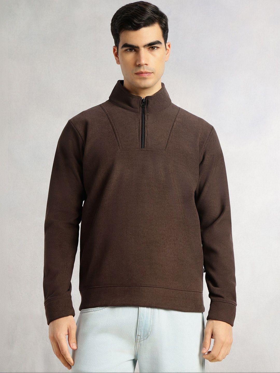 Thomas Scott Men's Mock Neck Half-Zip Sweatshirt-picture-52