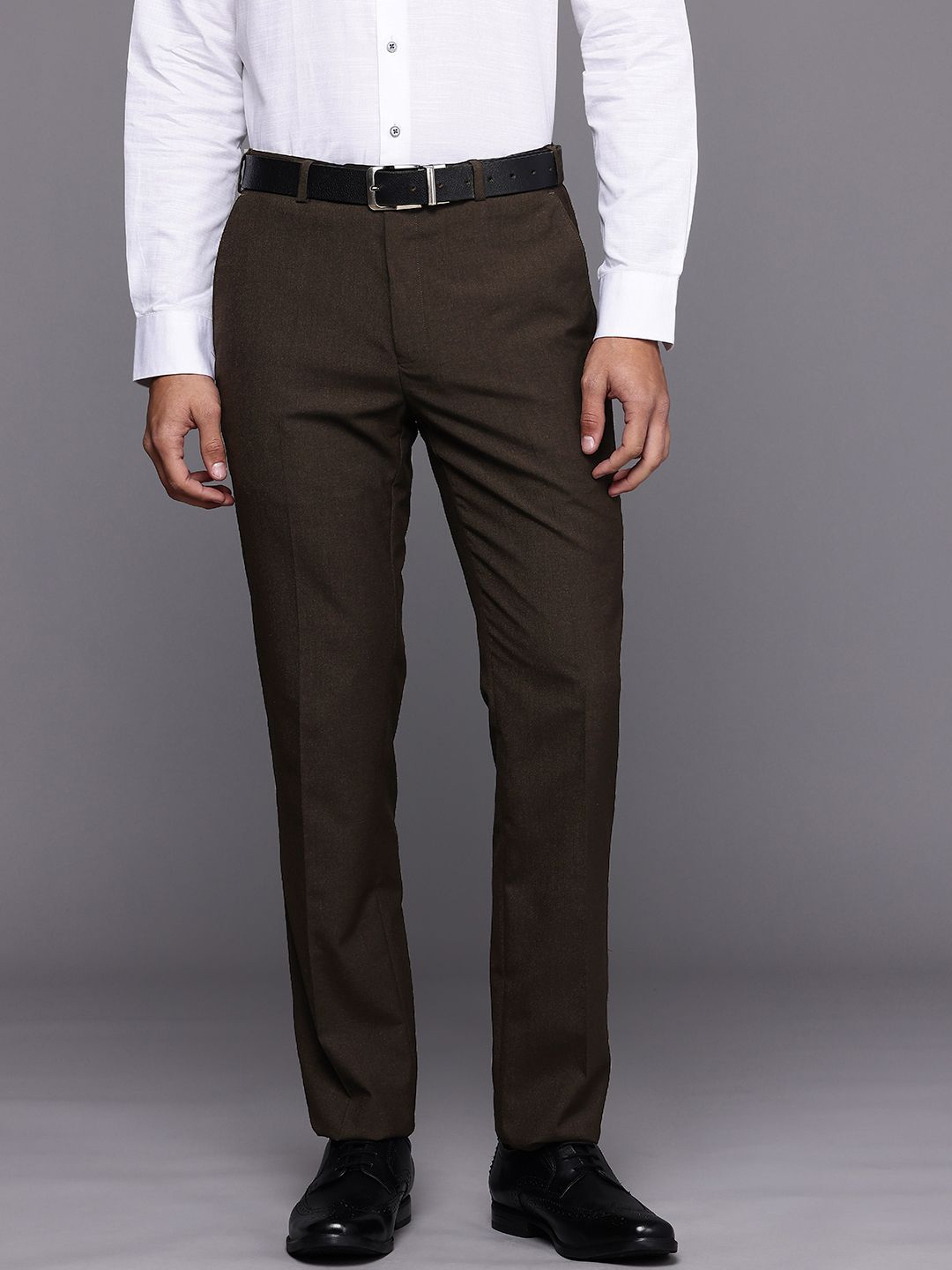 Raymond Men Contemporary Fit Formal Trousers-picture-21