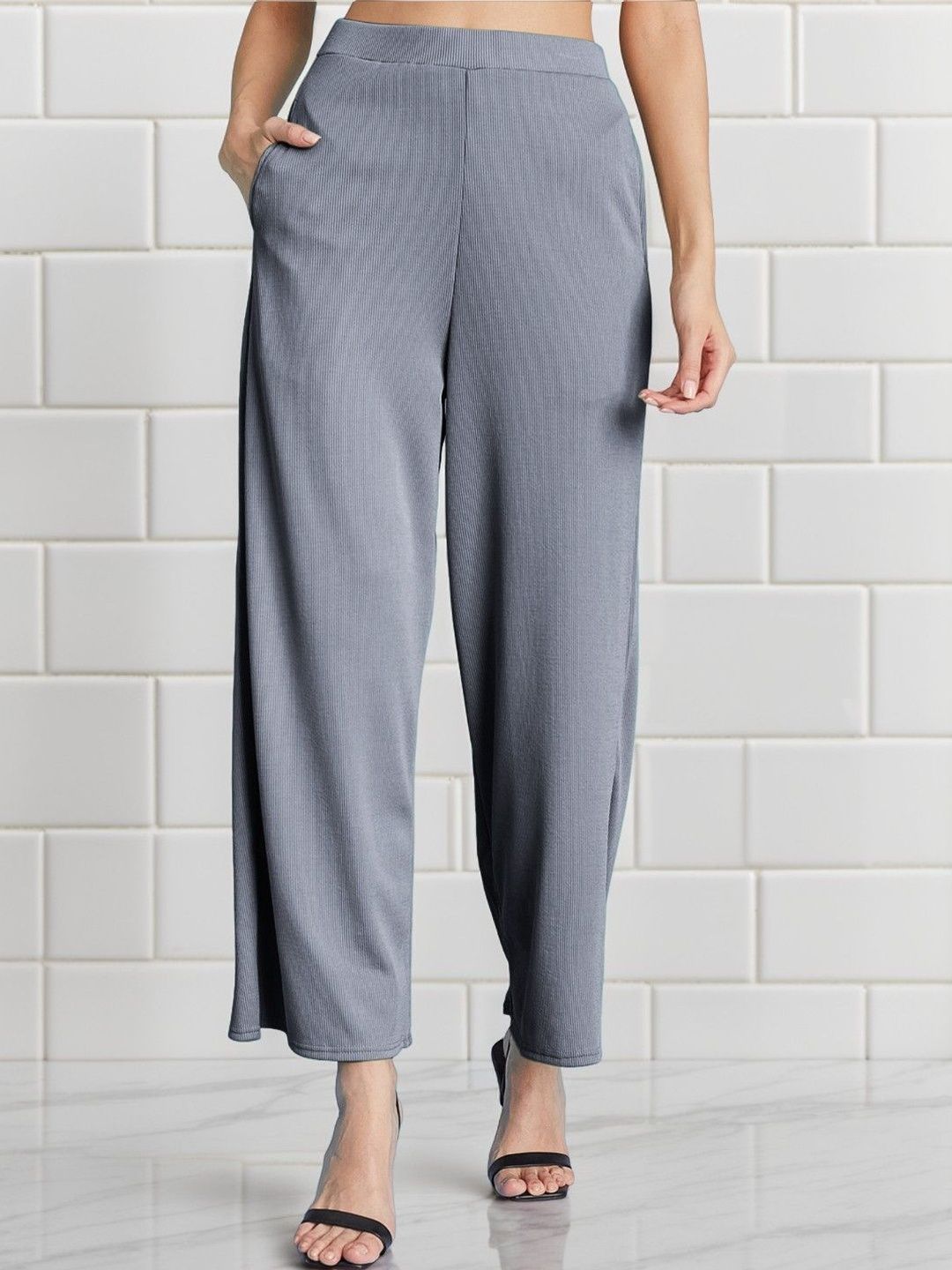 Selvia Edge Women High-Rise Wrinkle Free Trousers-picture-36