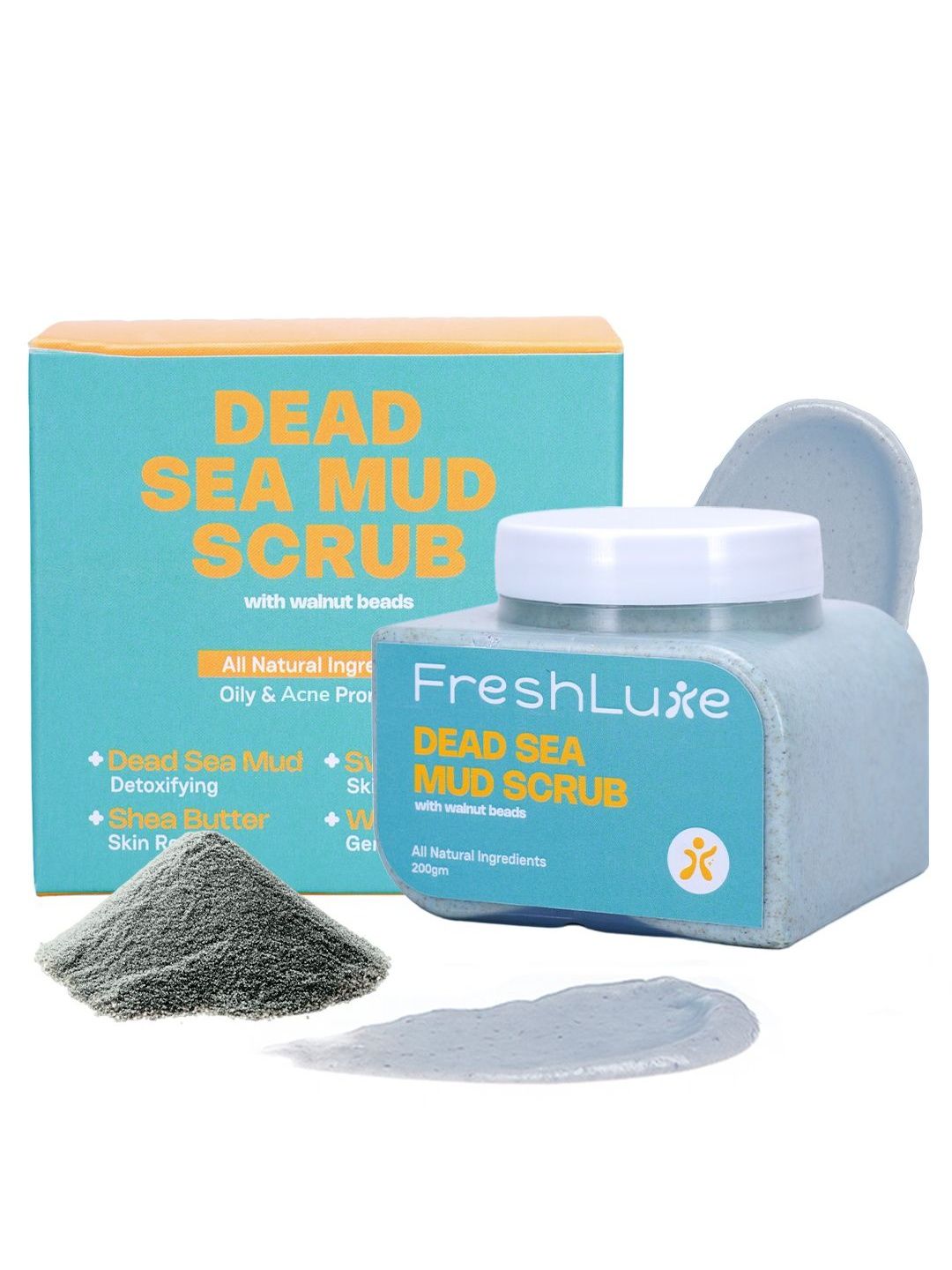 Freshluxe Dead Sea Mud Face & Body Scrub- 200 g-image-0
