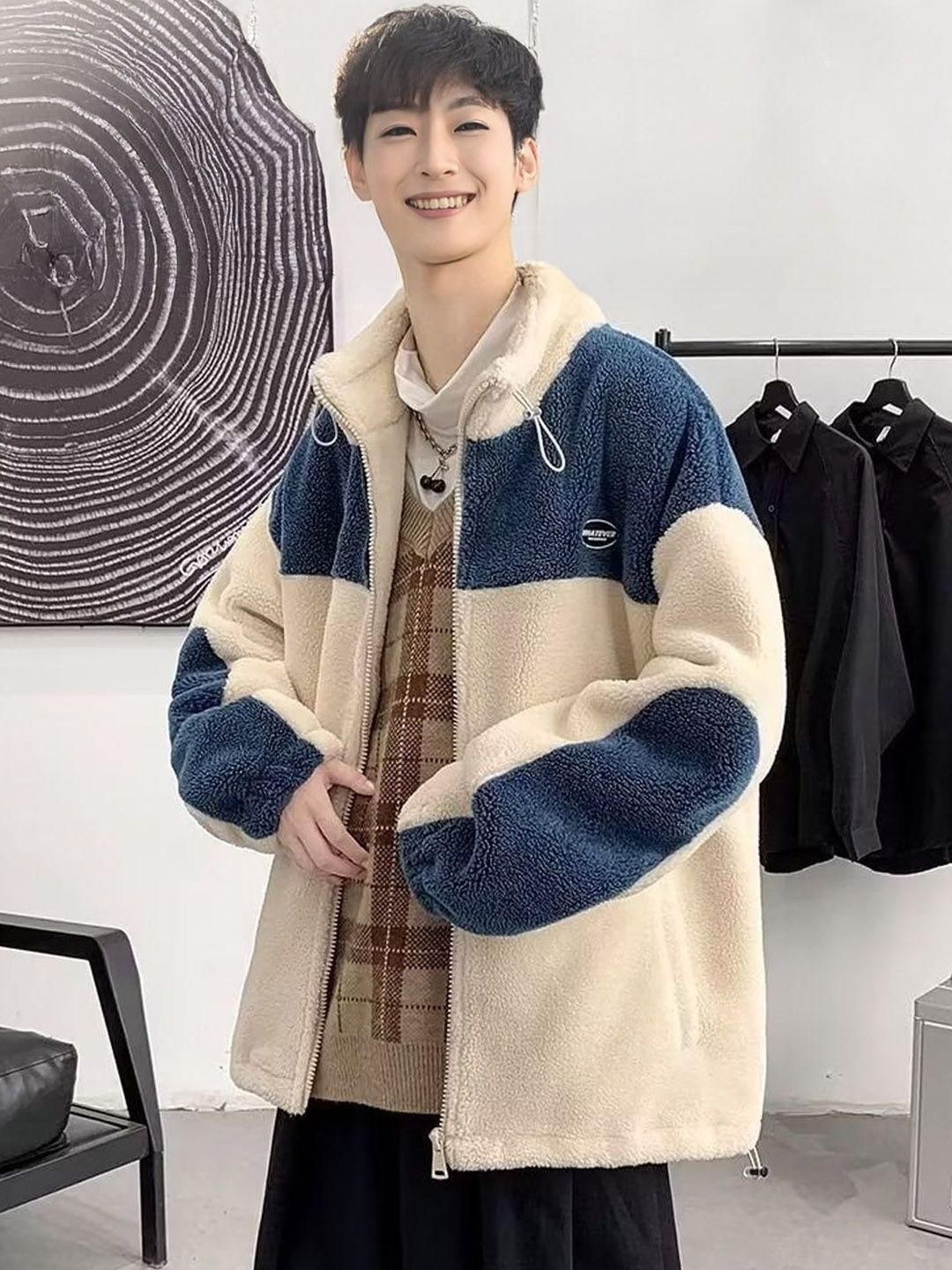 StyleCast Men Colourblocked Open Front Jacket-picture-37