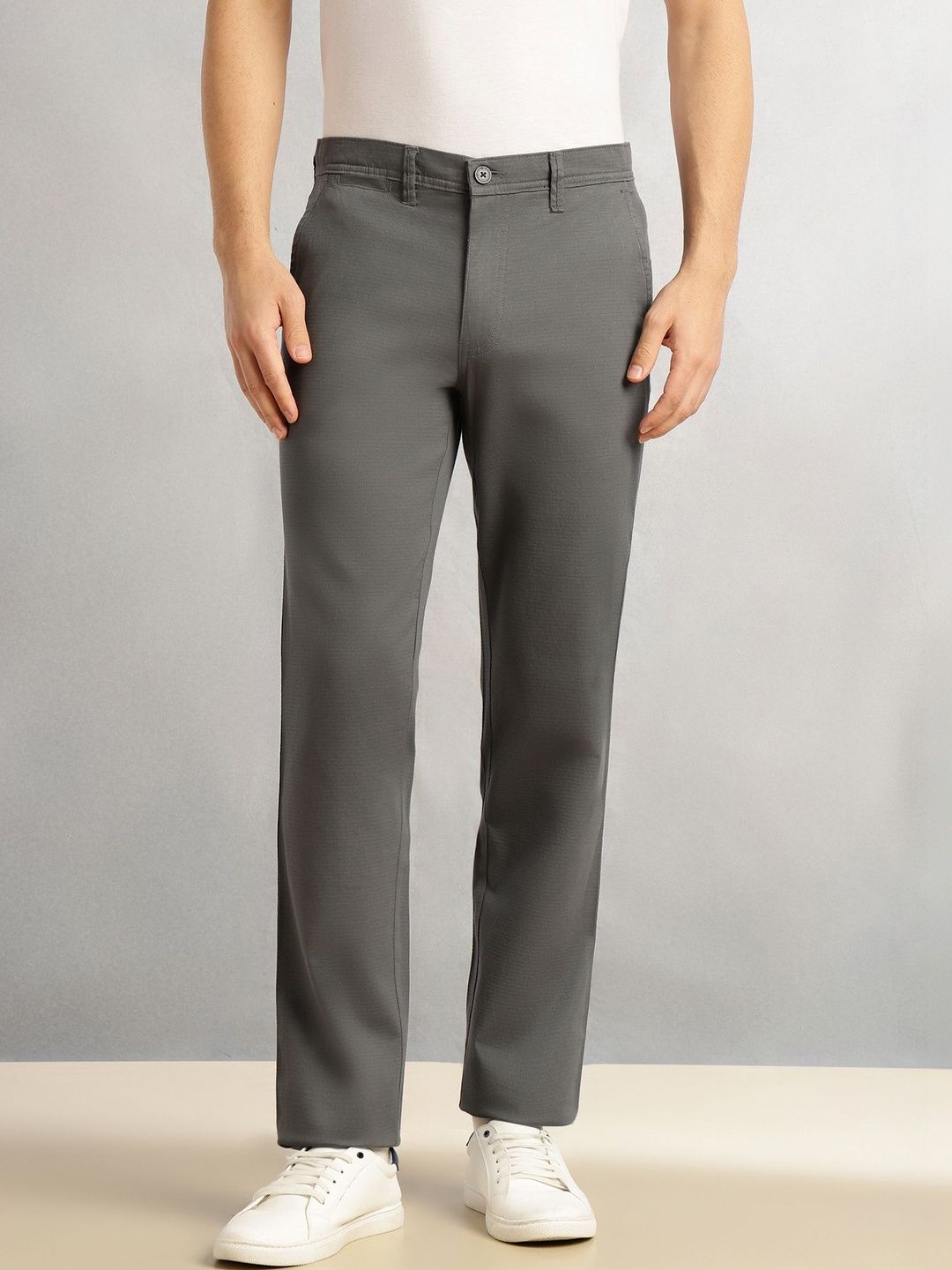 Thomas Scott Men Flat-Front Cotton Trousers-picture-11
