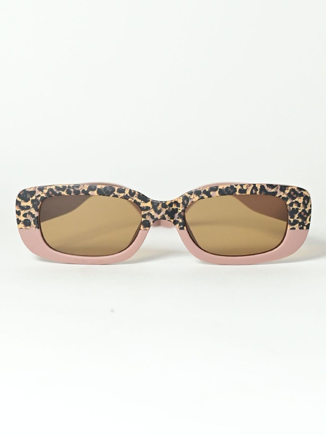 ODETTE Women Brown Lens & Pink Rectangle Sunglasses with-picture-12