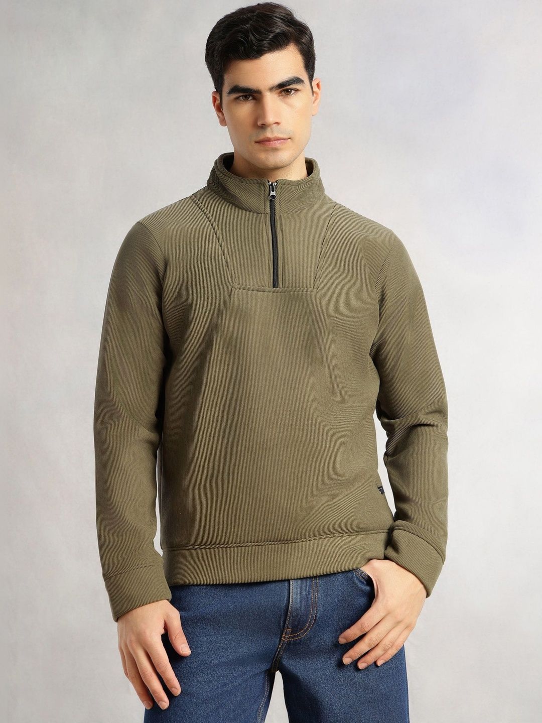 Thomas Scott Men's Mock Neck Half-Zip Sweatshirt-picture-32