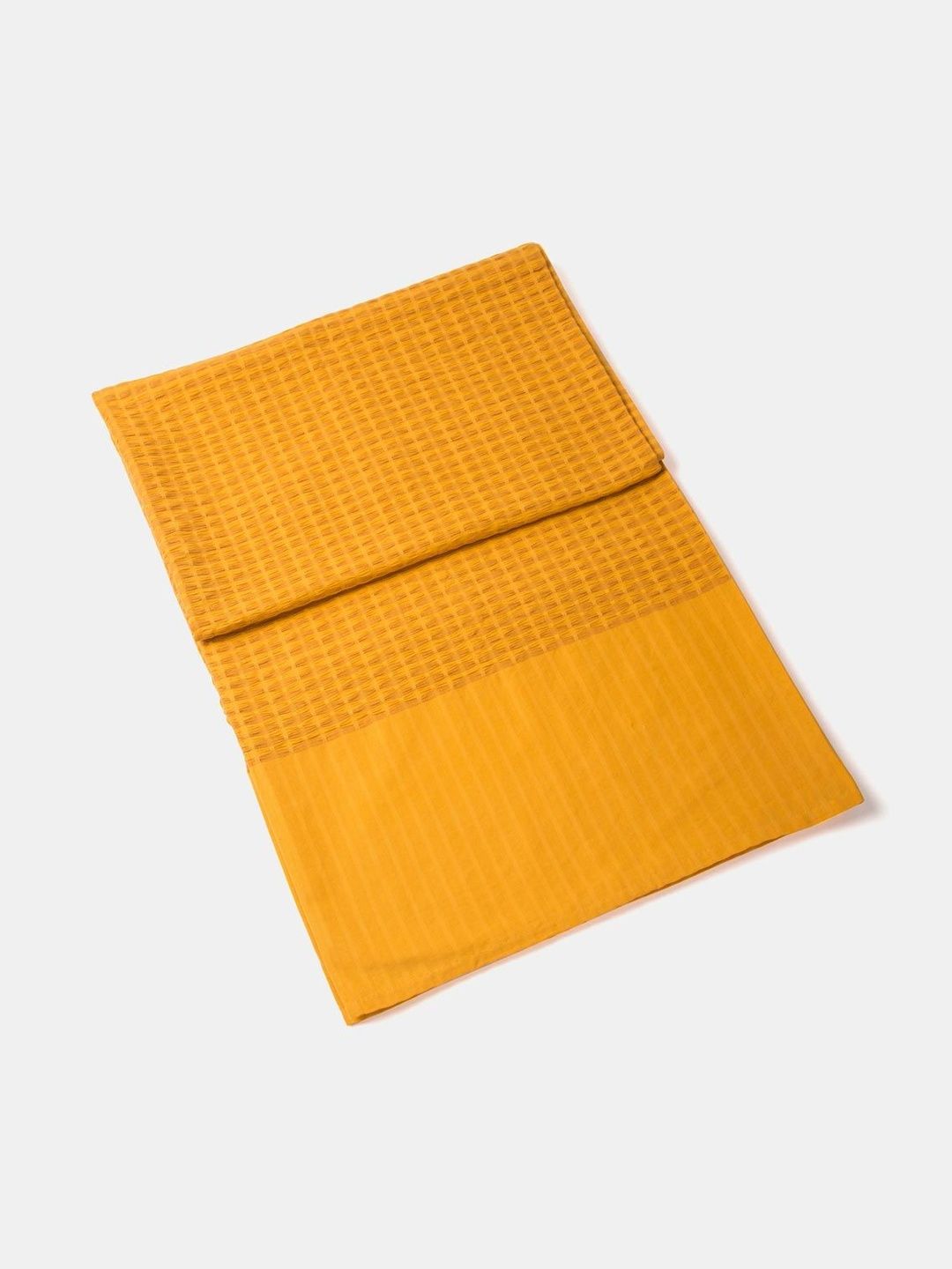 Fabindia Yellow Woven Design 120 GSM King Bed Cover-picture-12
