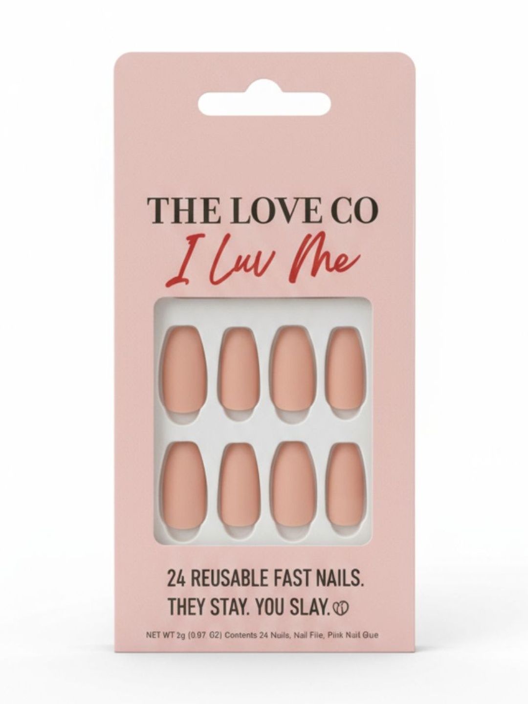 The Love Co Set Of 24 Reusable Press-On Fake Nails With Application Kit - Brown-picture-29