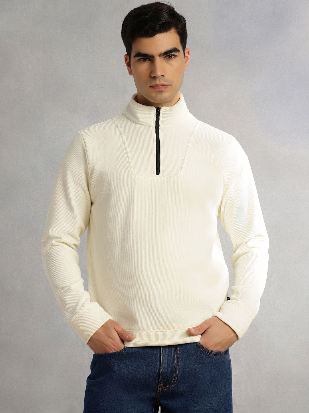 Thomas Scott Men's Mock Neck Half-Zip Sweatshirt-picture-41