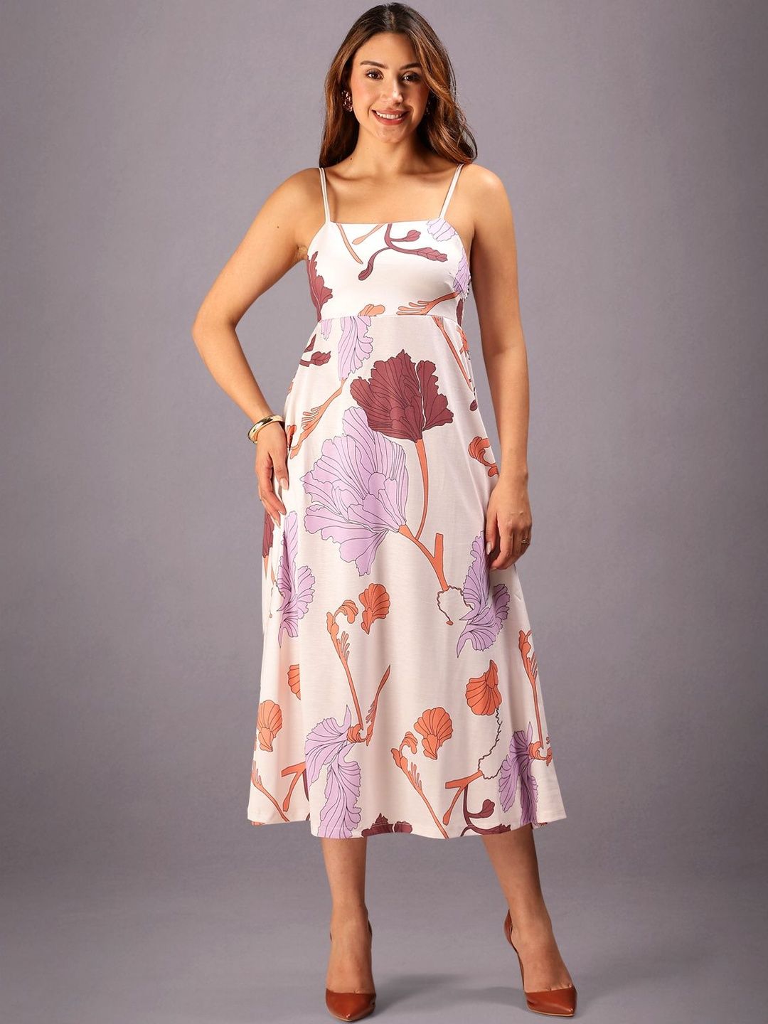 HELLCAT Floral Print A-Line Midi Dress-picture-38