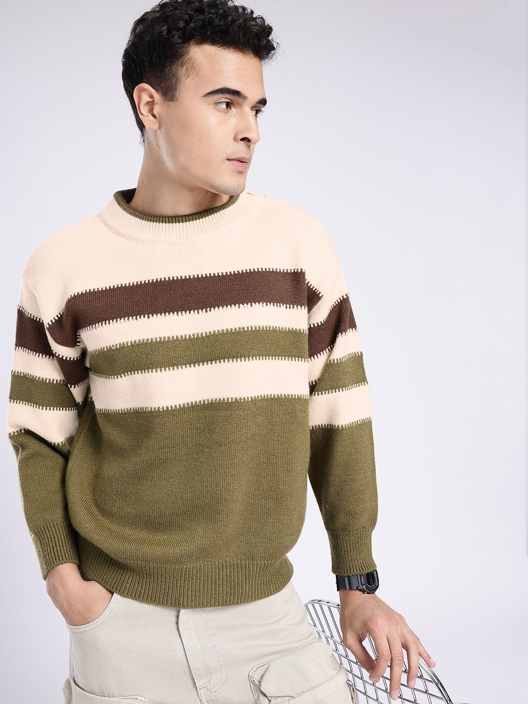 glitchez Striped Pullover Sweater-picture-40