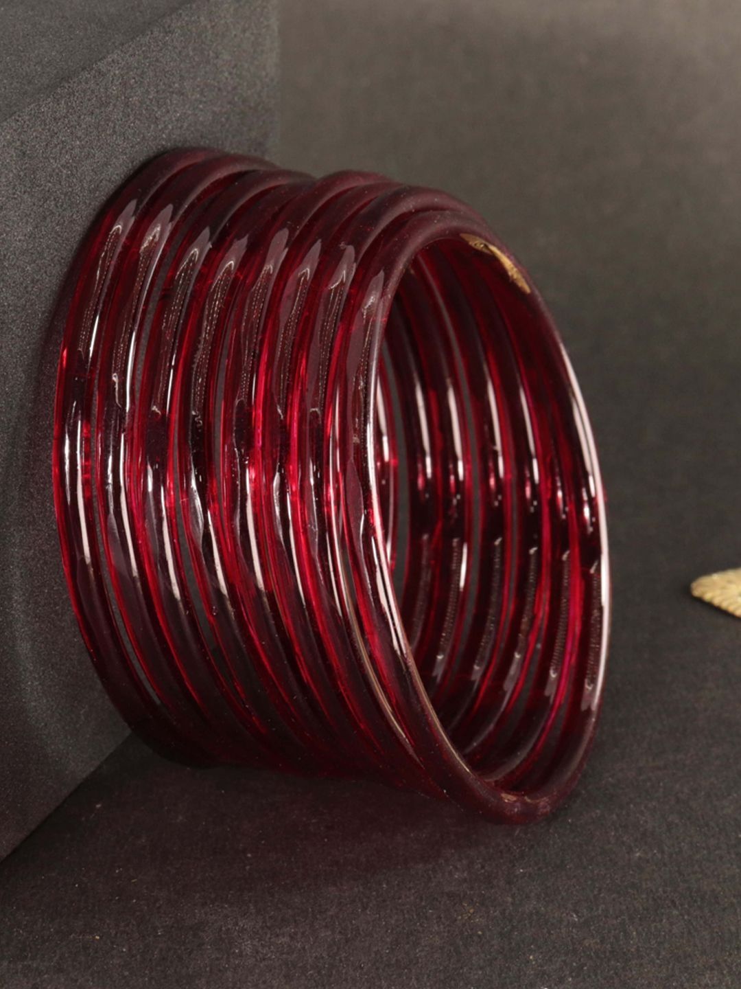 ZULKA Set Of 8 Glass Kada Bangles-picture-15