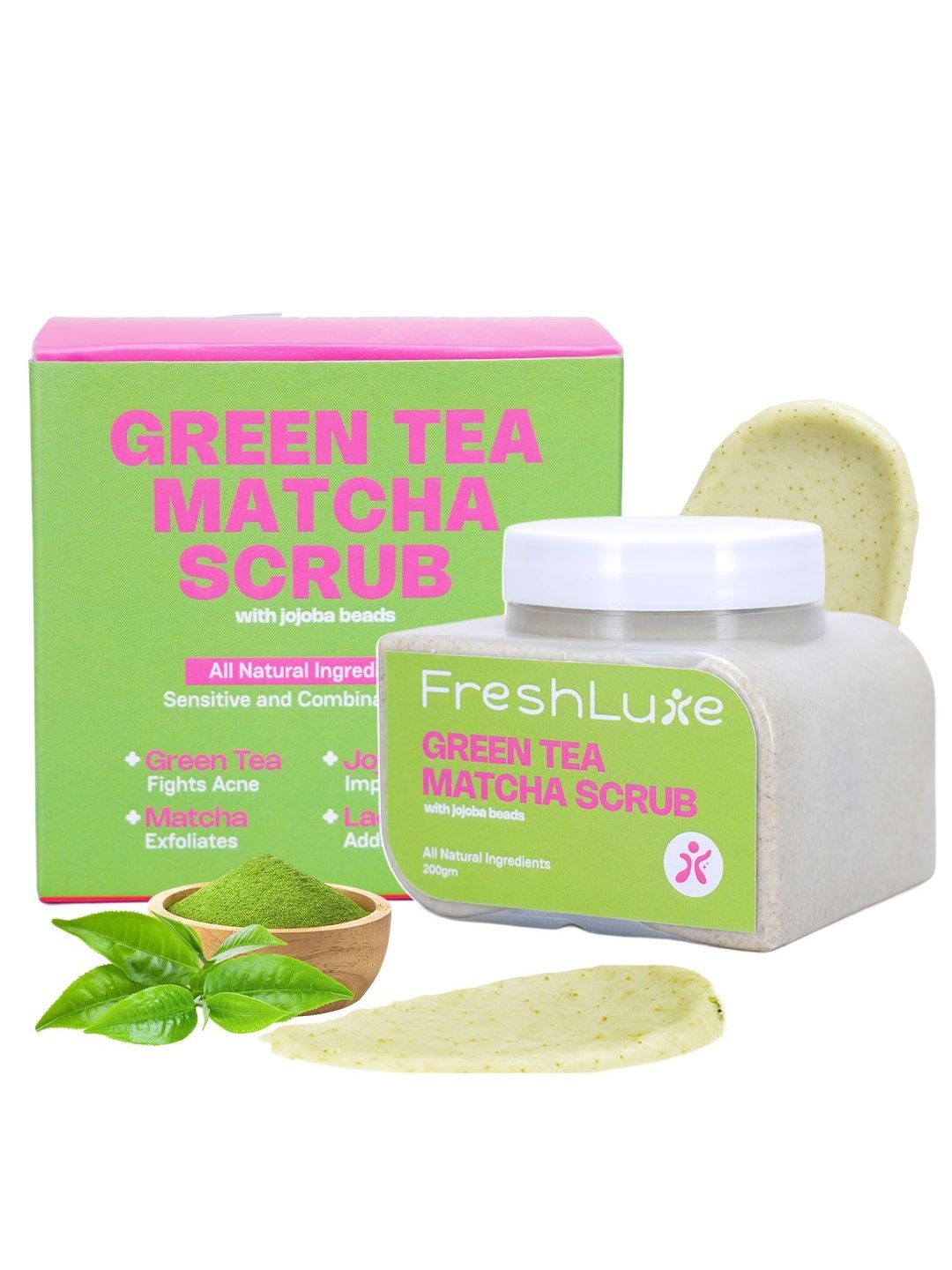 Freshluxe Green Tea Matcha Face & Body Scrub- 200 g-picture-41