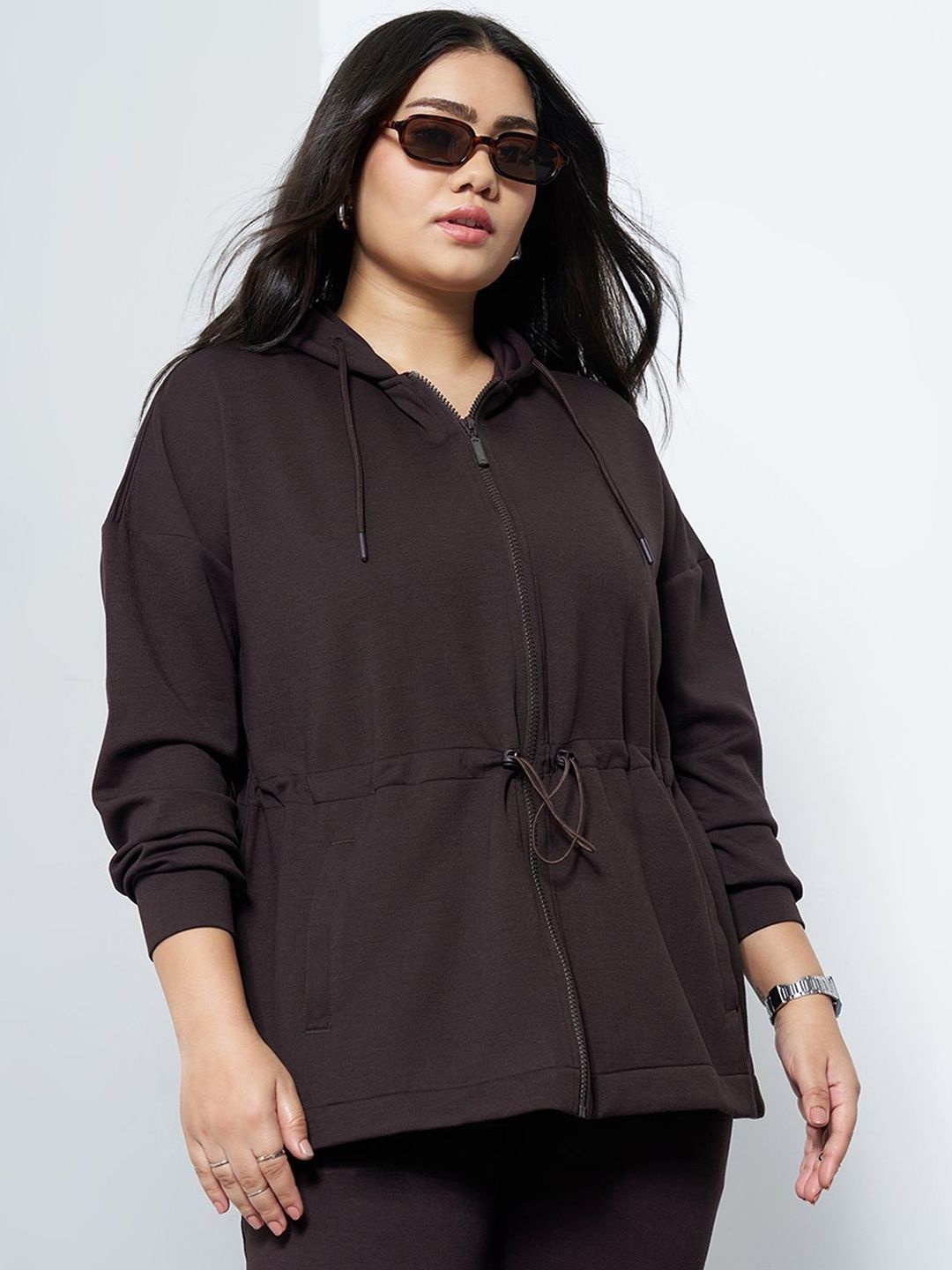 Honey Curvytude by Pantaloons Women Lightweight Outdoor Knitted Jacket-image-44