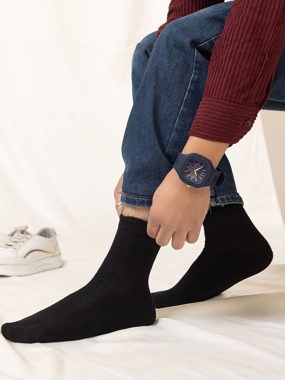 ARMISTO Pack Of 5 Pure Cotton Calf-Length Socks-picture-35