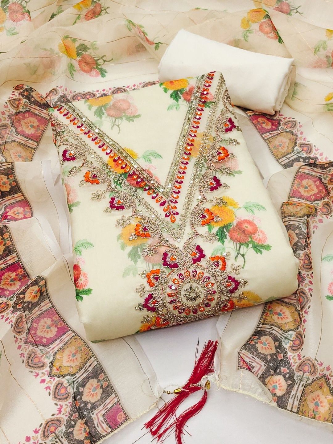 KALINI Printed Unstitched Dress Material-picture-20