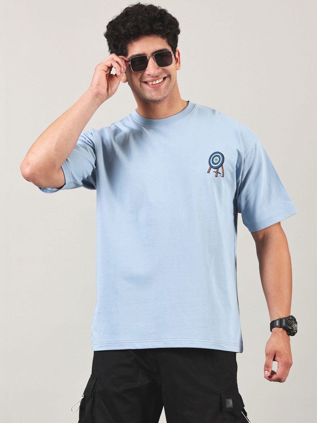 SOULIVELY Men Anti-Odour Oversized Pure Cotton Graphic Print Drop Shoulder T-Shirt-picture-52