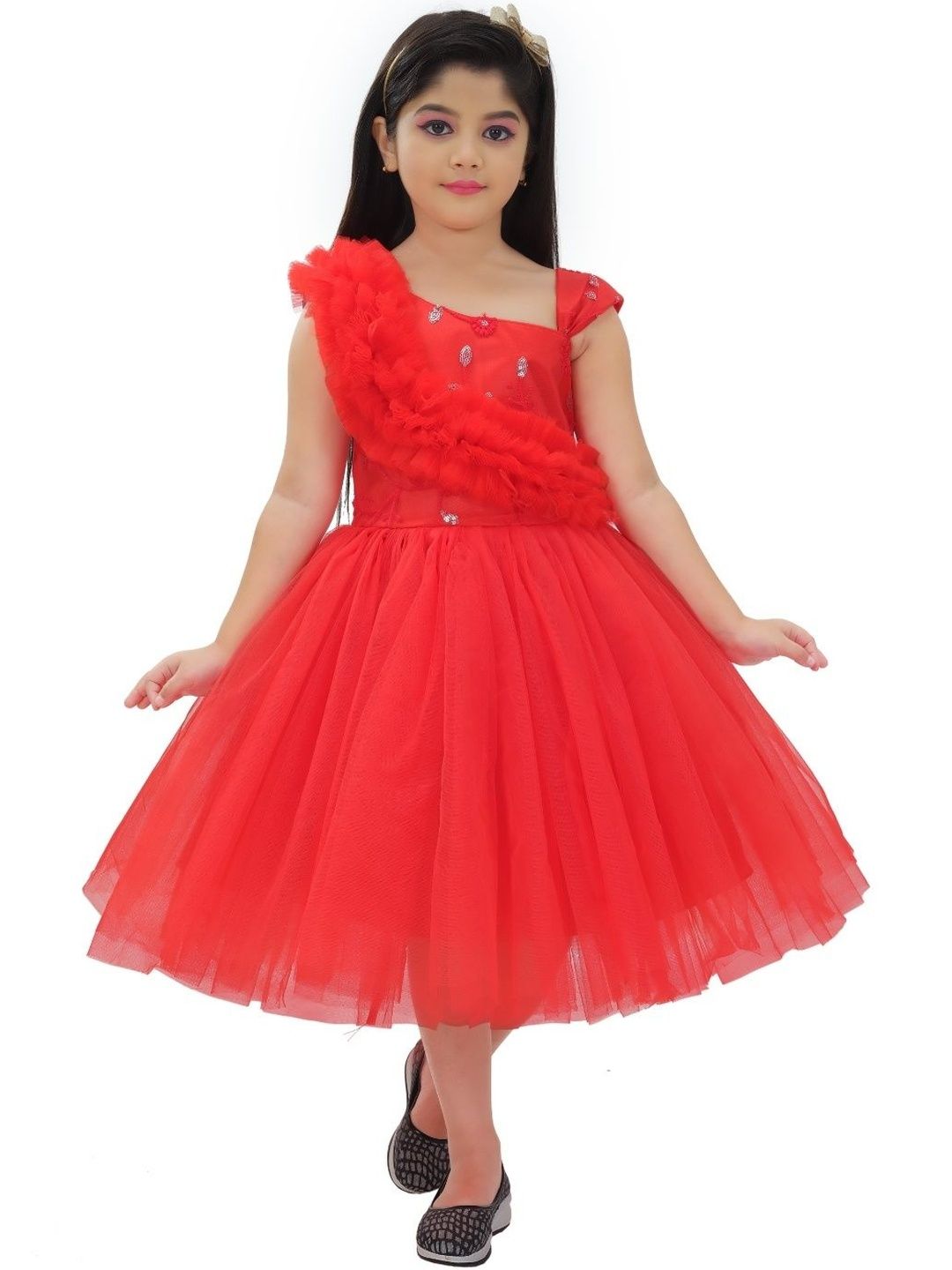 PN Fashion Net Fit & Flare Dress-picture-16