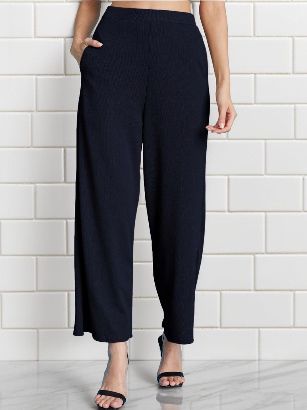 Selvia Edge Women High-Rise Wrinkle Free Trousers-picture-14