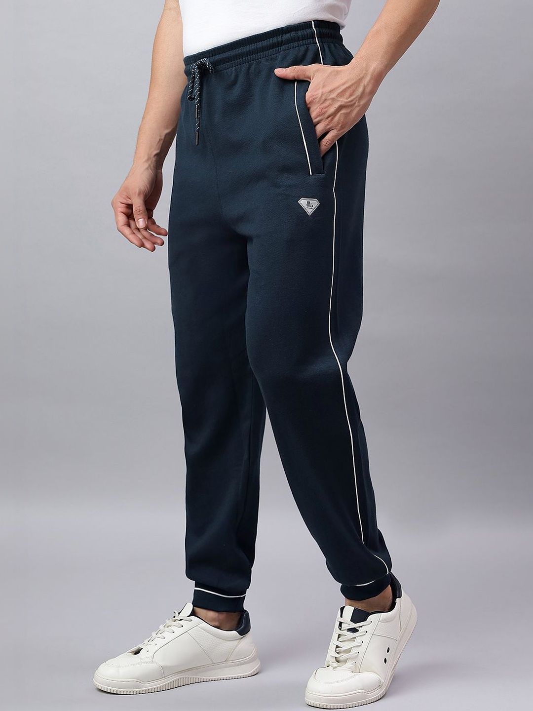 ROSHAN Men Side Striped Mid-Rise Joggers-picture-41