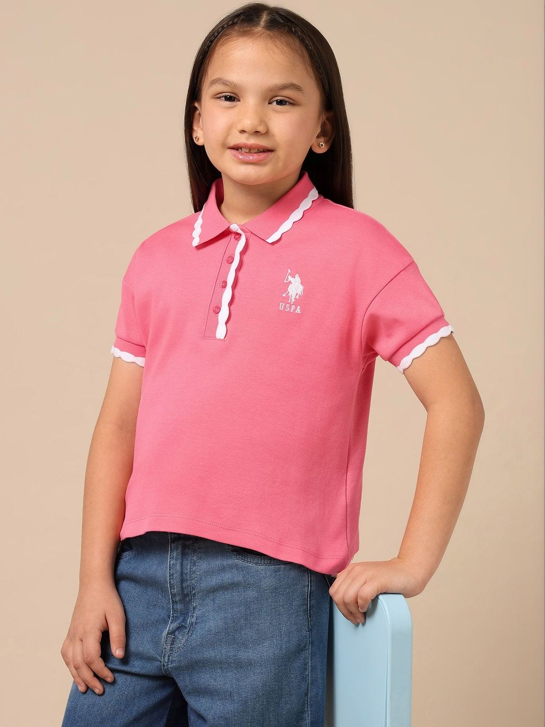 U.S. Polo Assn. Kids Girls Cotton Tops-picture-21