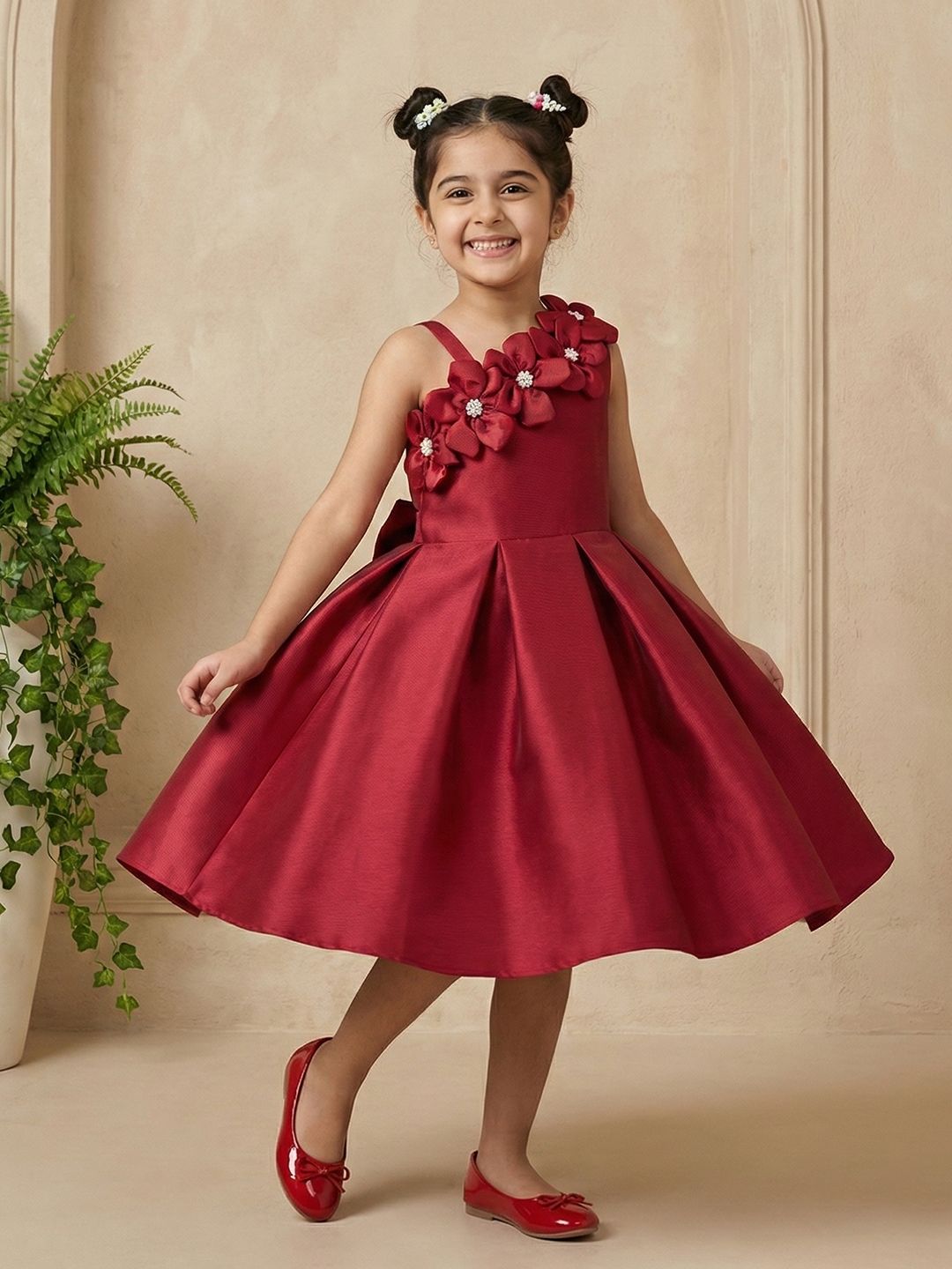 YK Floral Applique Fit & Flare Party Dress-picture-20