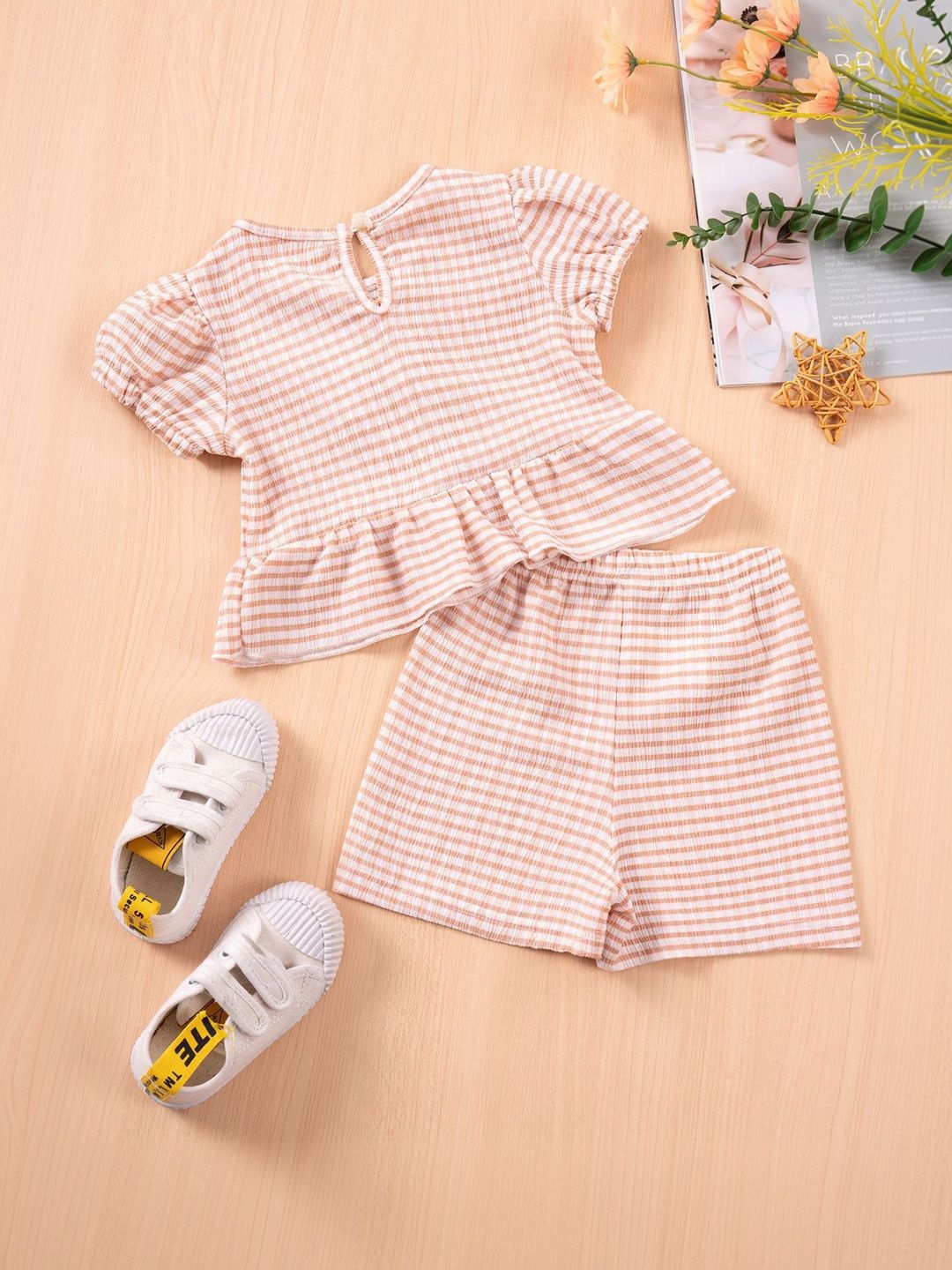 LULU & SKY Girls Striped Top with Shorts-picture-23