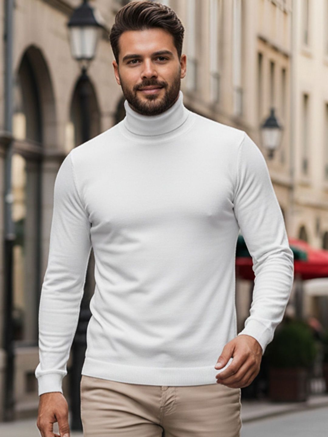 THE BEETEL HOUSE Men Turtle Neck T-shirt-picture-29