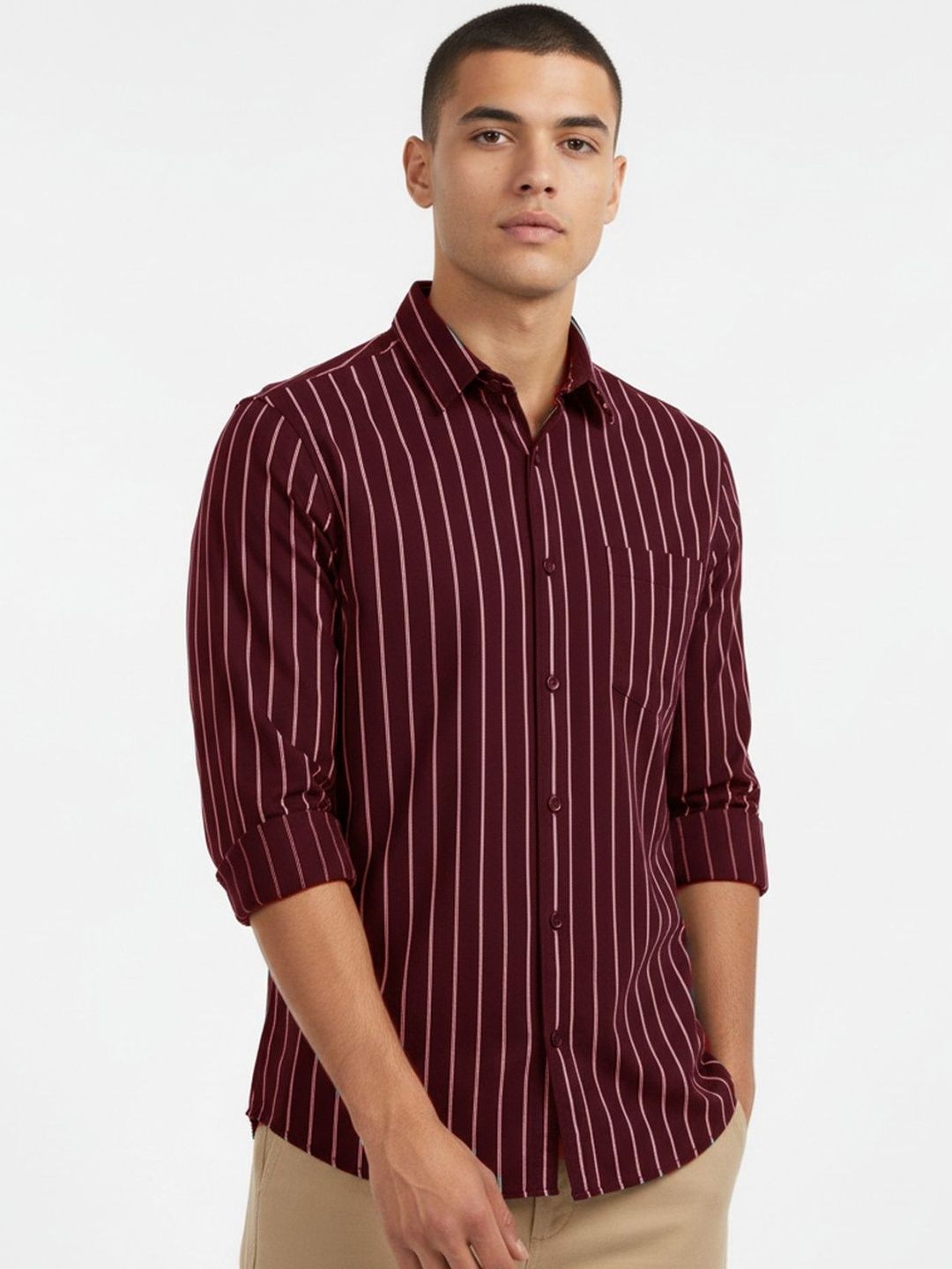 XENOR Men Striped Casual Shirt-picture-12