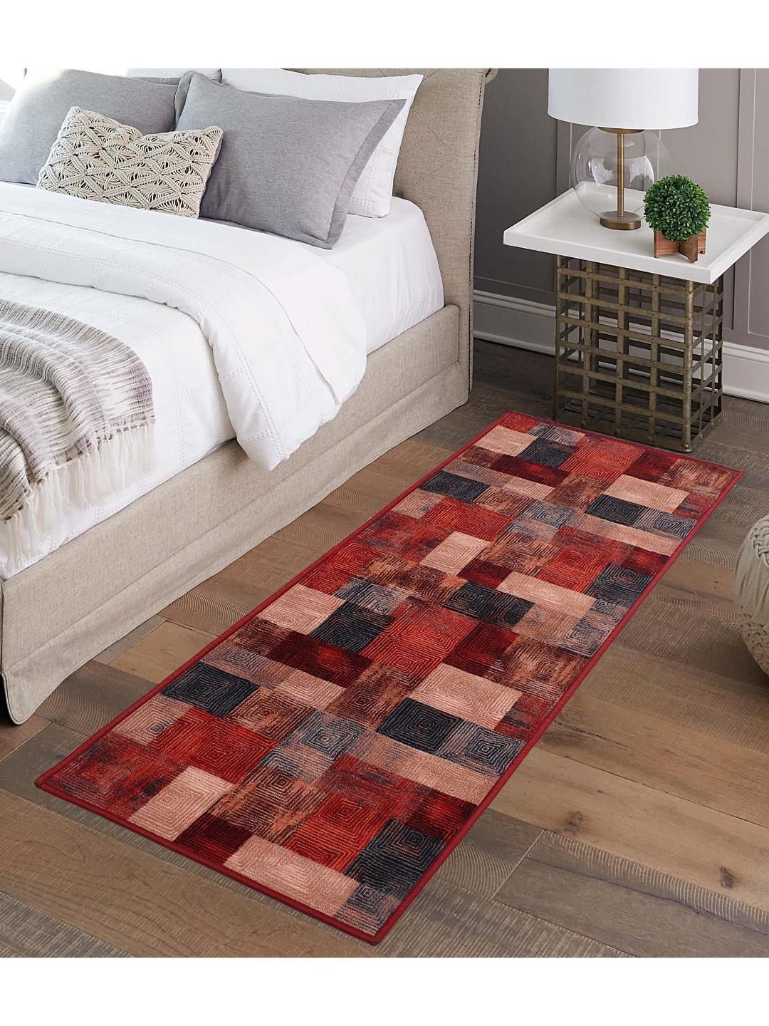 MODEFE Red Geometric Printed Floor Runners-picture-11