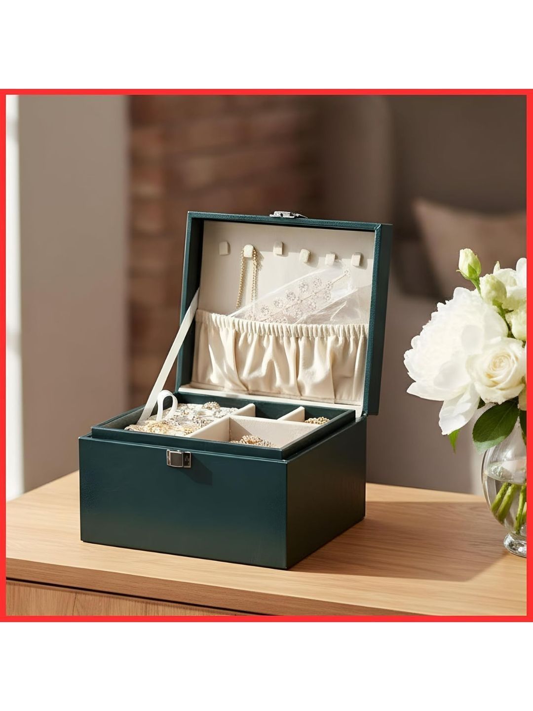 Fonsie Green Set of 1 Reusable Jewellery Organiser Organisers-picture-40