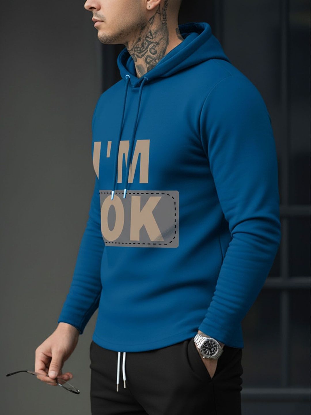 THE BEETEL HOUSE Men Typography Printed Hooded Pockets T-shirt-picture-26