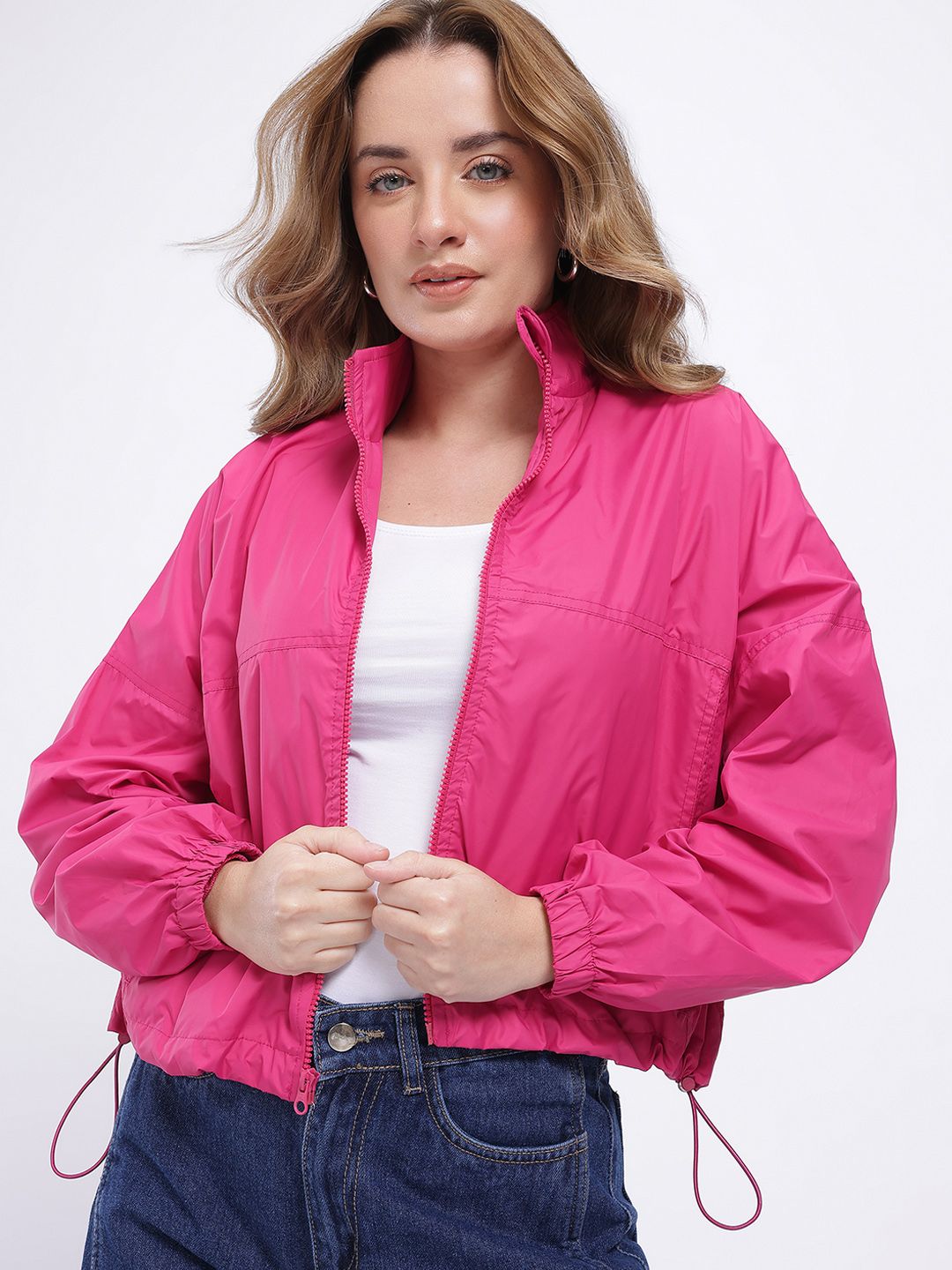 glitchez Drop-Shoulder Windcheater Toggle Hem Jacket-picture-28