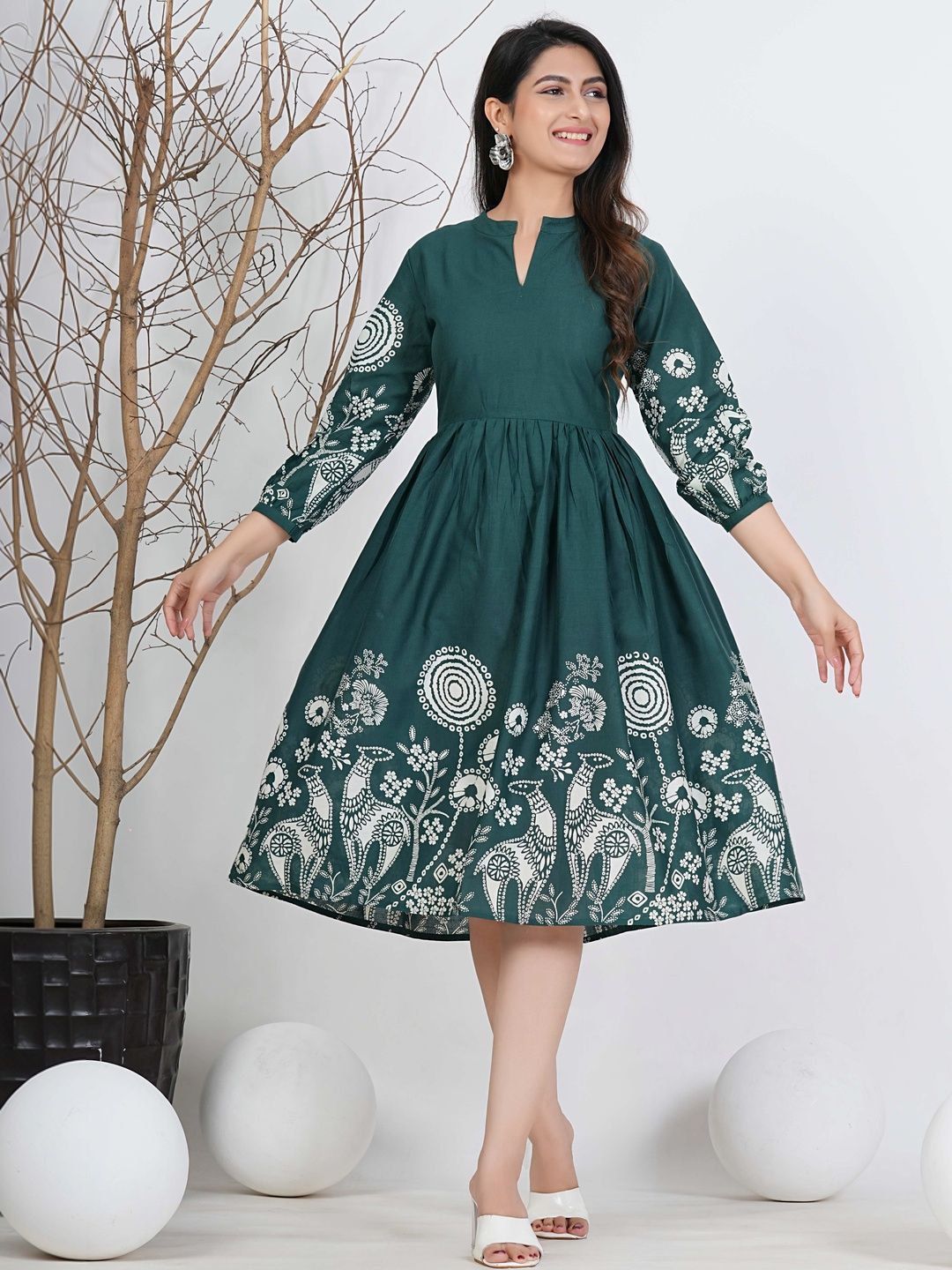 KURUTI B SHEETS Women Ethnic Motifs Printed Indie Prints Kurta-picture-26