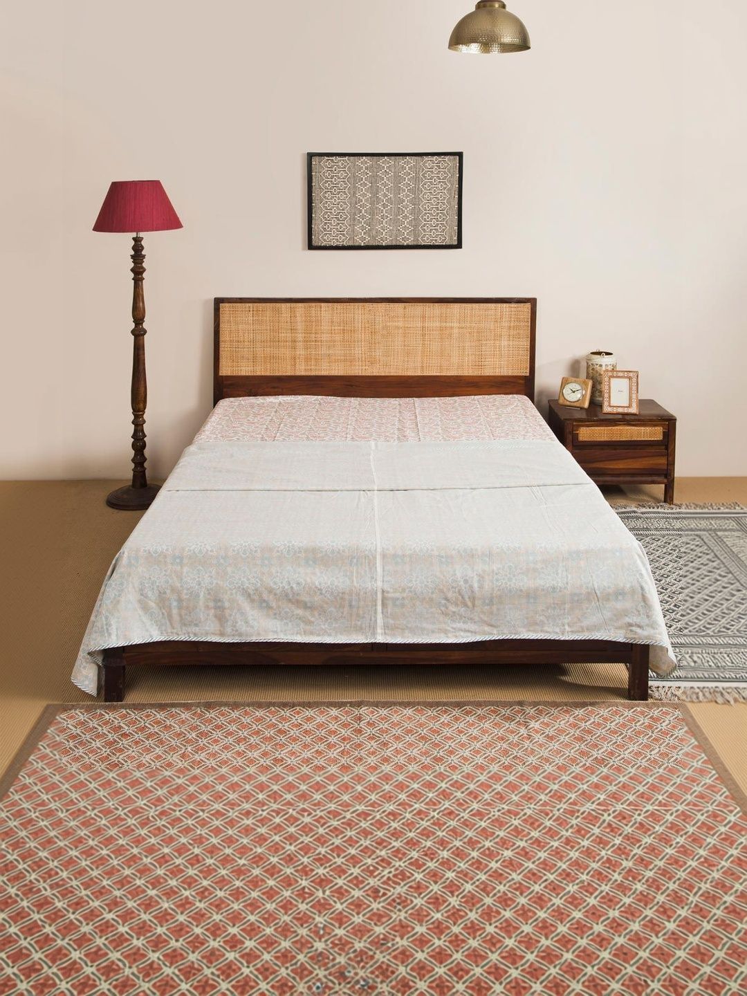 Fabindia Mustard & Cream-Coloured Floral Mild Winter Dohar-picture-11