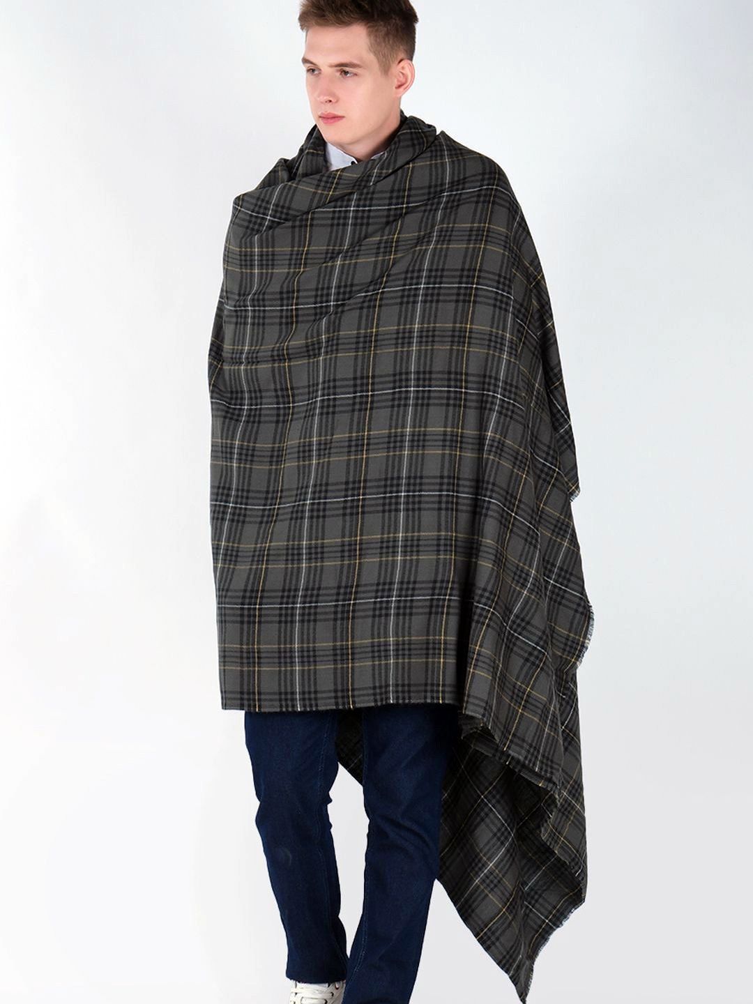 Mast & Harbour Men Checked Scarf-image-9