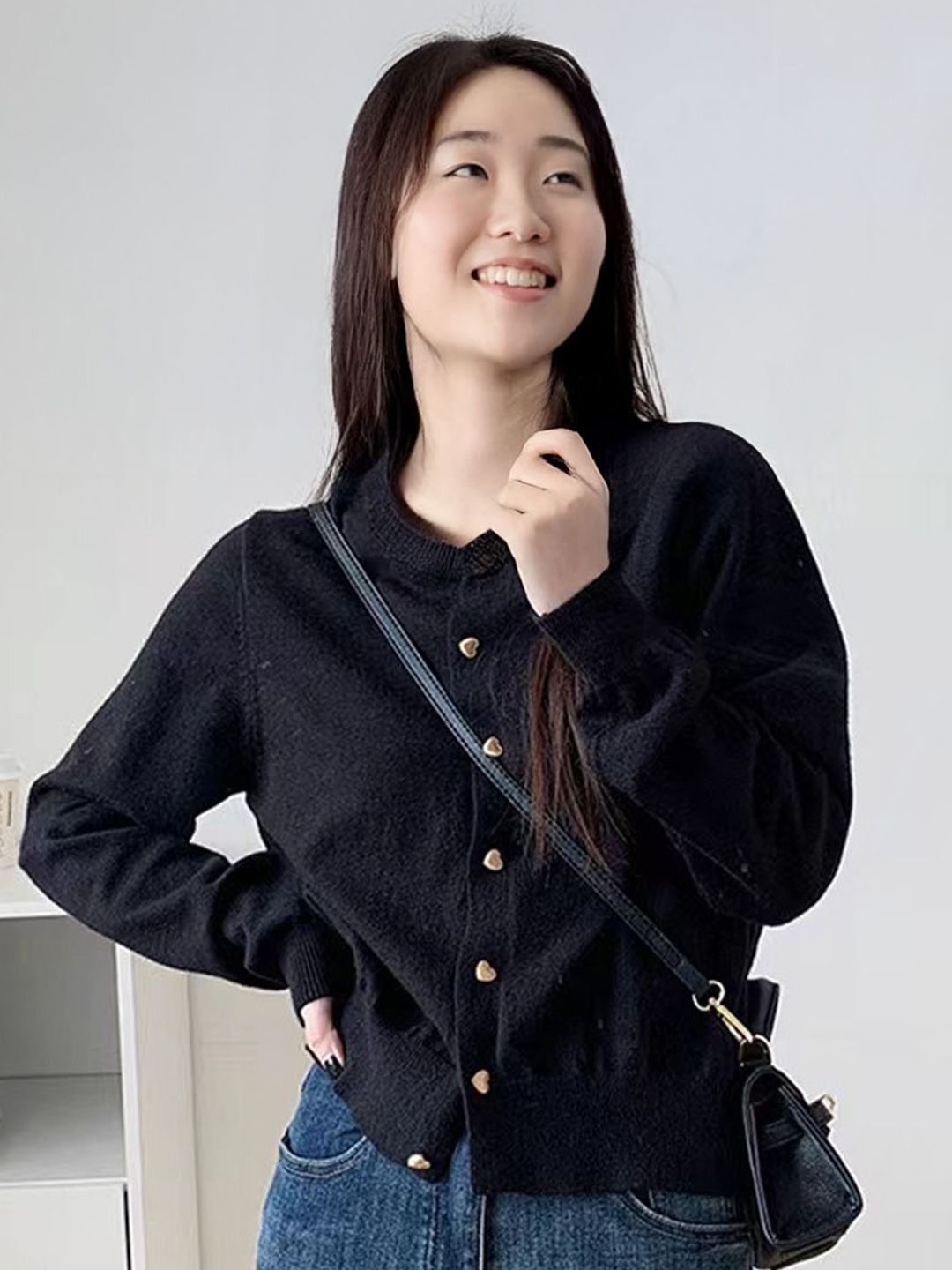 StyleCast Women Black Trendy Winterwear Cardigan-picture-12