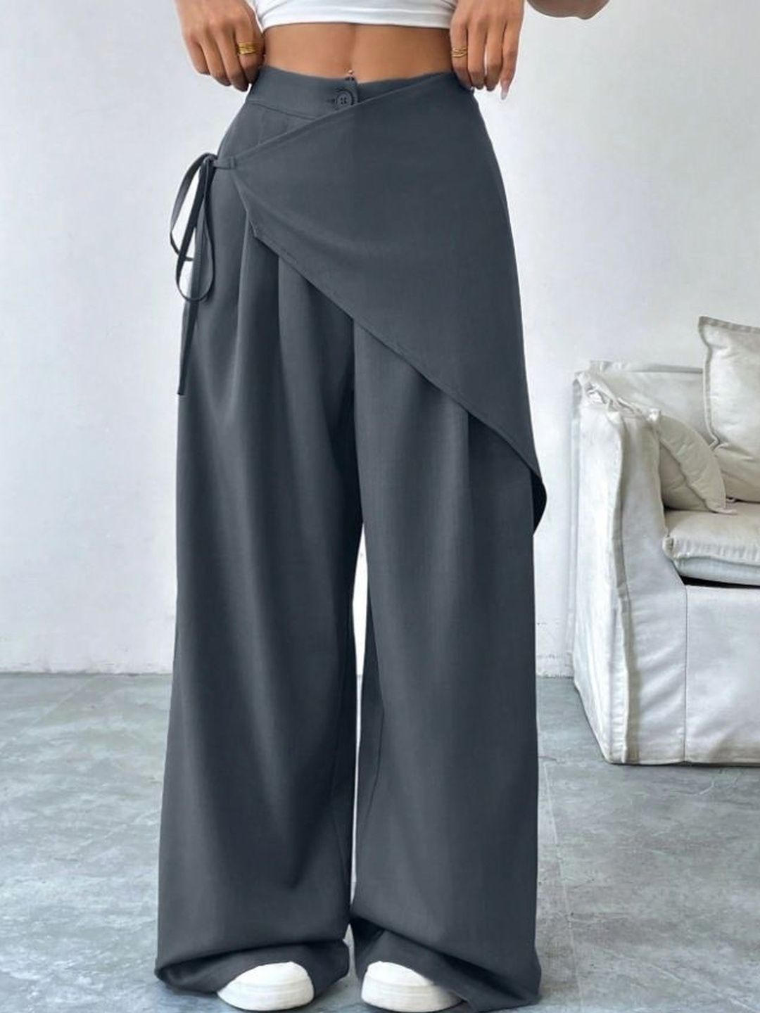StyleCast x Revolte Women Flared Easy Wash Pleated Trousers-picture-51