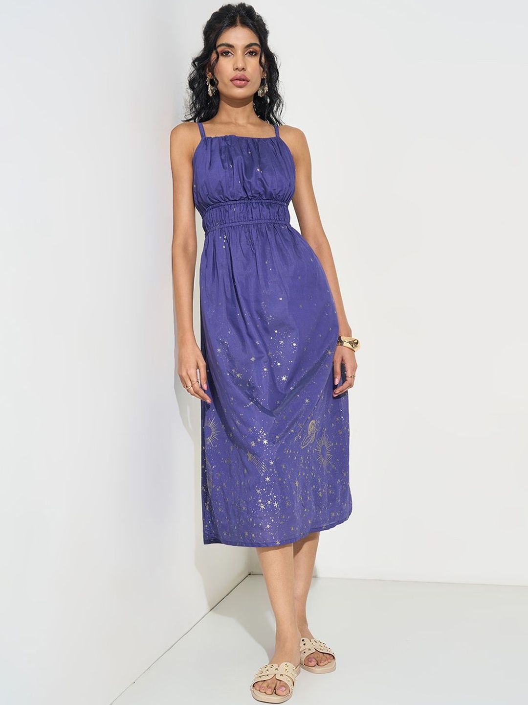 AKKRITI BY PANTALOONS Star Print Midi Dress-picture-36