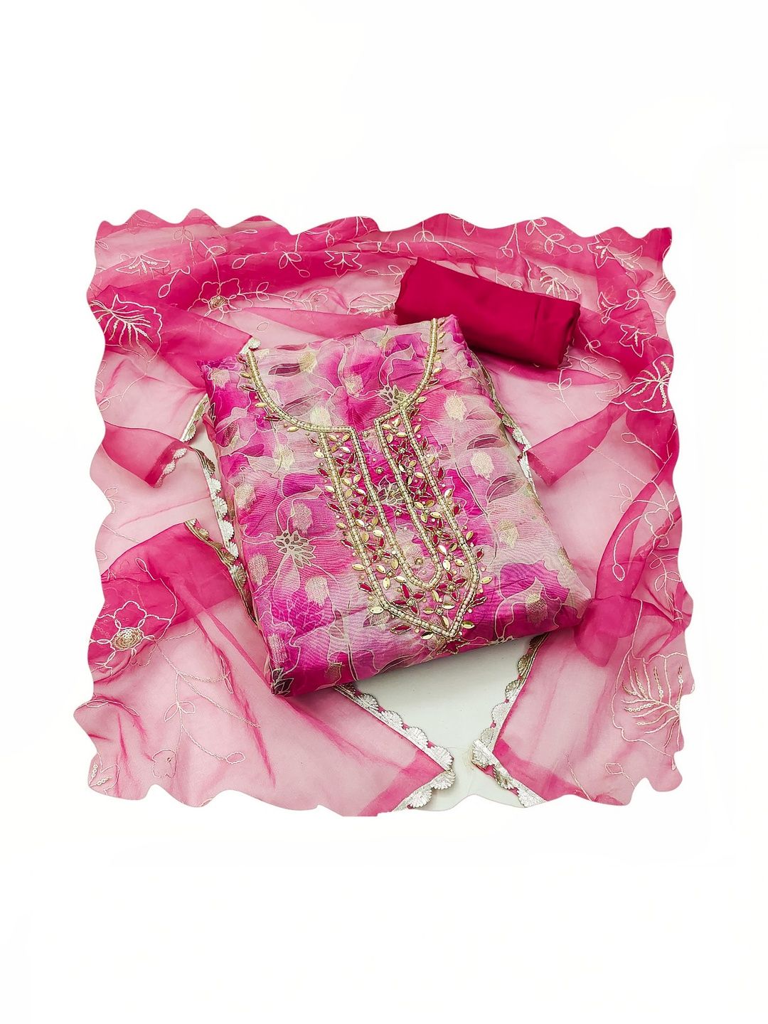 Maroosh Embellished Organza Unstitched Dress Material-picture-24