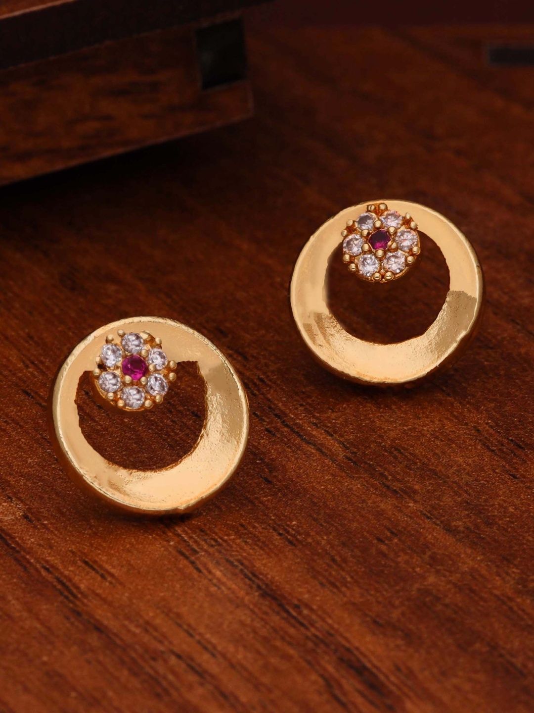 DressBerry Circular Studs Earrings-image-37